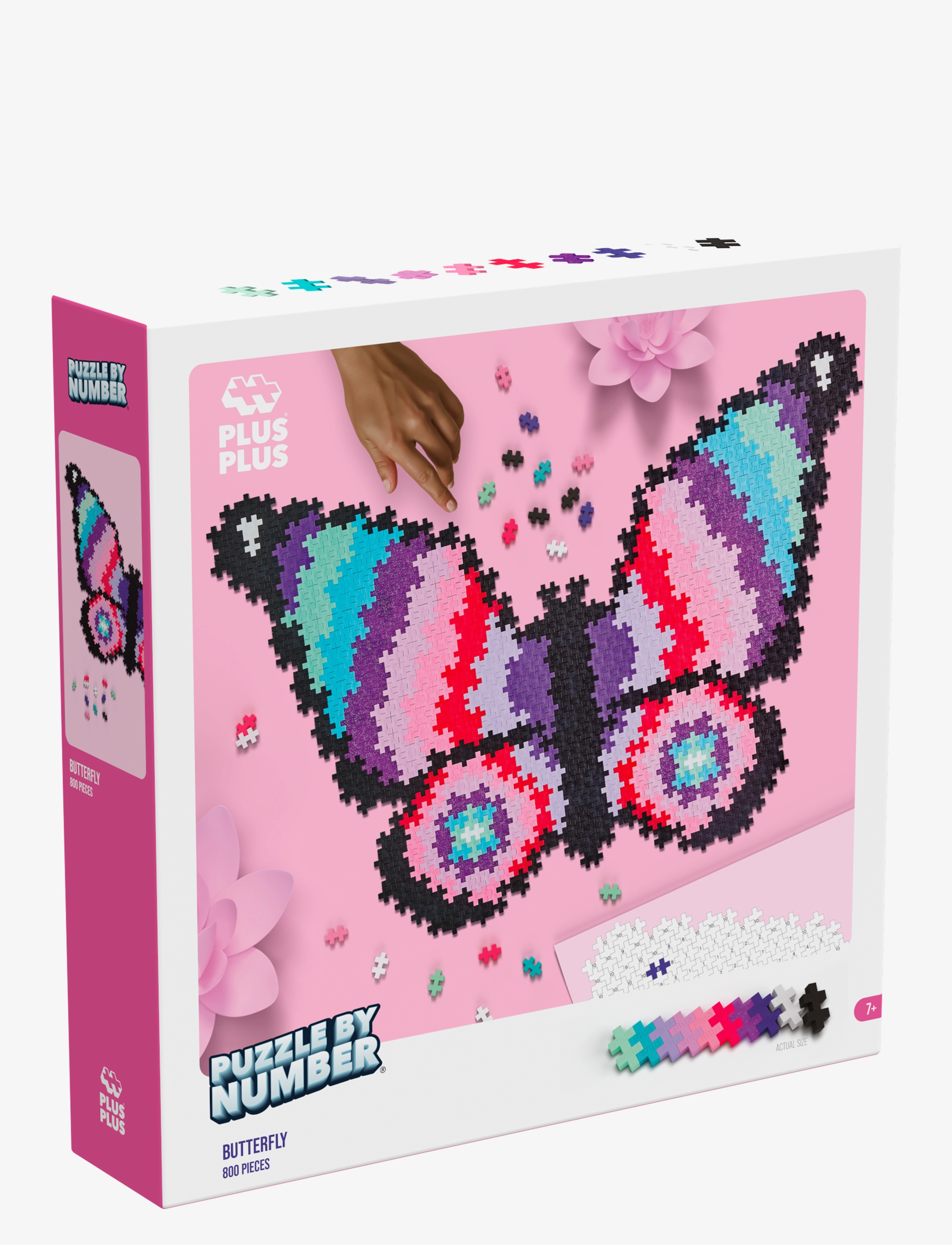 Plus-Plus - Plus-Plus Puzzle By Number Butterfly 800pcs - byggesæt - multi - 1
