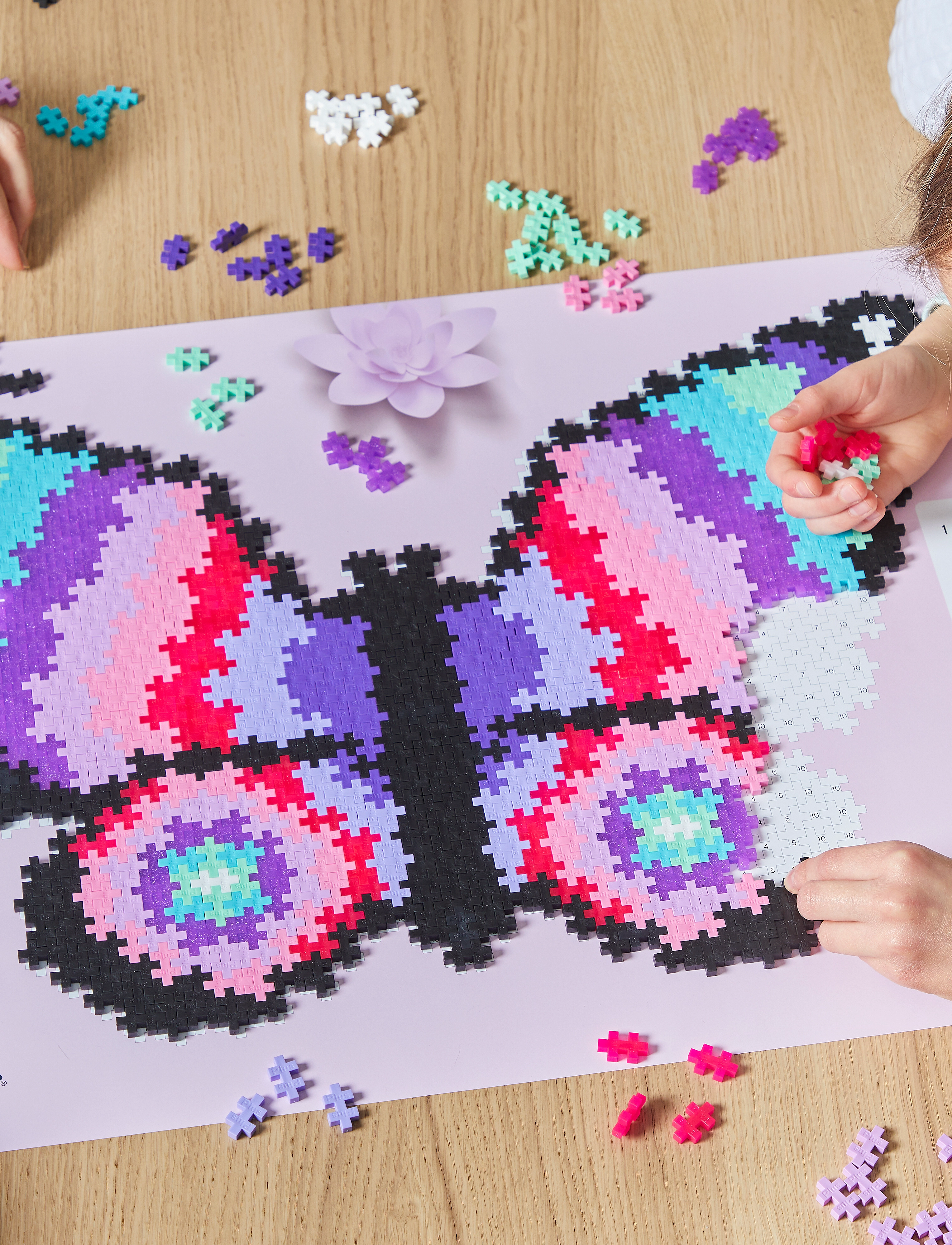 Plus-Plus Plus-Plus Puzzle By Number Butterfly 800Pcs, One Size, Multi/patterned, Byggesæt Og -Klodser > Byggesæt, Børn