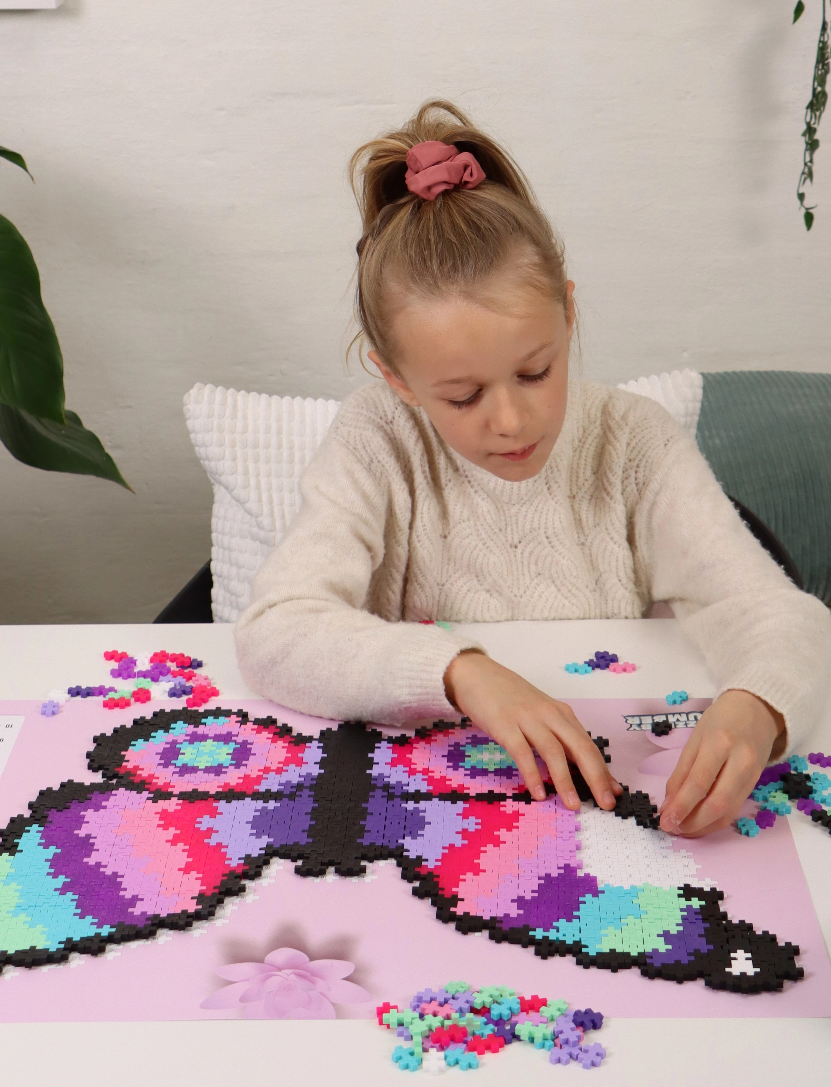 Plus-Plus - Plus-Plus Puzzle By Number Butterfly 800pcs - byggesæt - multi - 4