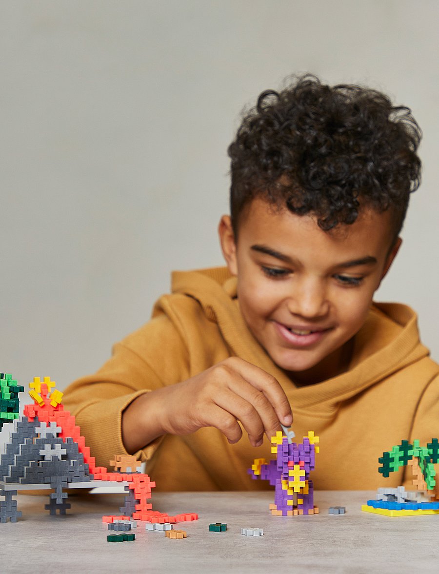 Plus-Plus - Plus-Plus Learn To Build Dinosaurs - byggsatser - mix - 2