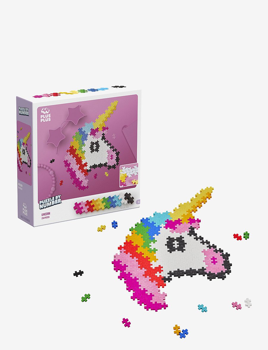Plus-Plus - Plus-Plus Puzzle By Number Unicorn 250pcs - byggsatser - mix - 0