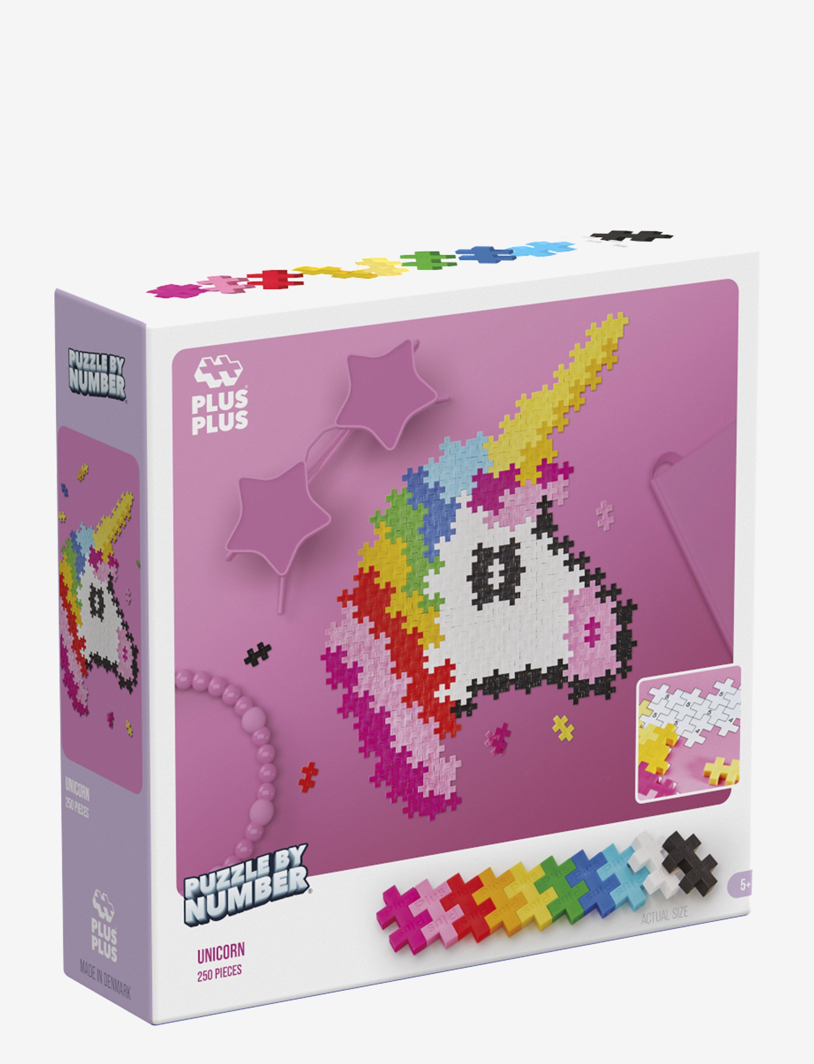 Plus-Plus - Plus-Plus Puzzle By Number Unicorn 250pcs - kubbasett - mix - 1