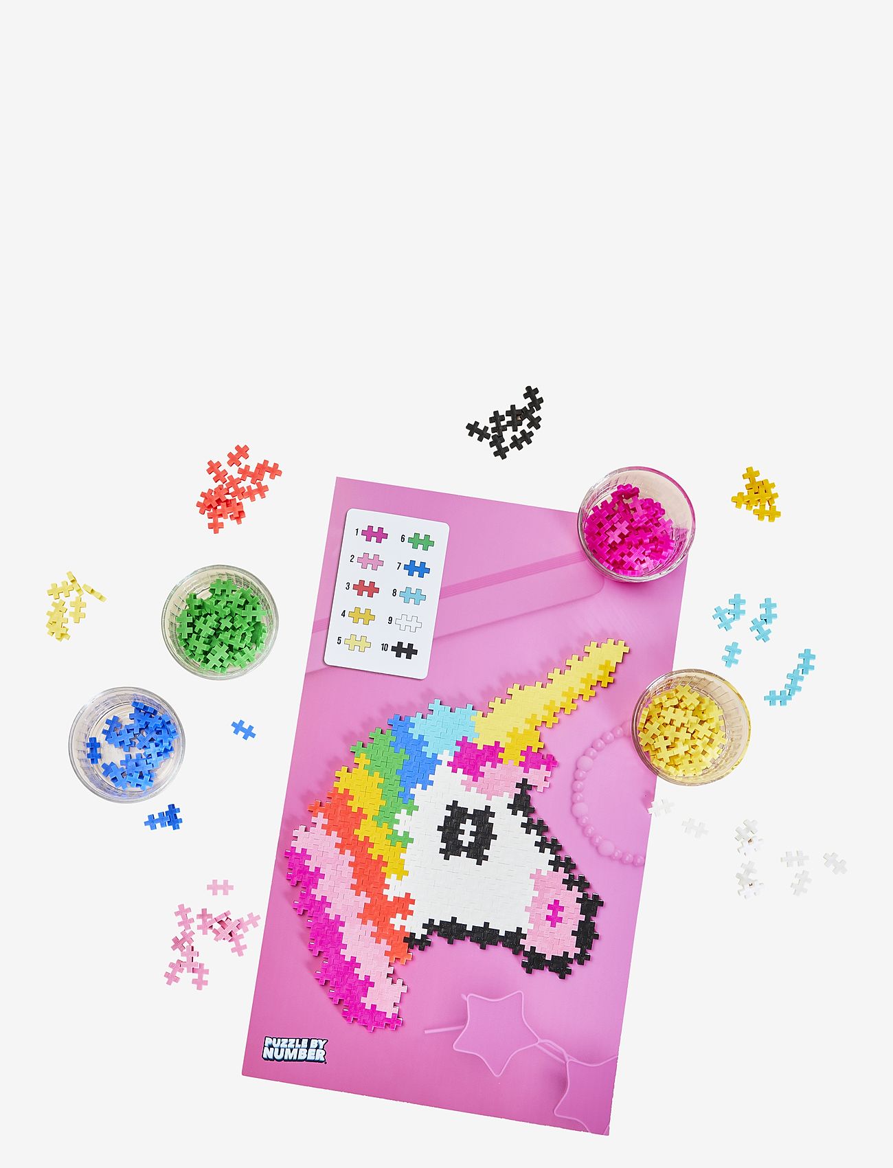Plus-Plus - Plus-Plus Puzzle By Number Unicorn 250pcs - byggesæt - mix - 3