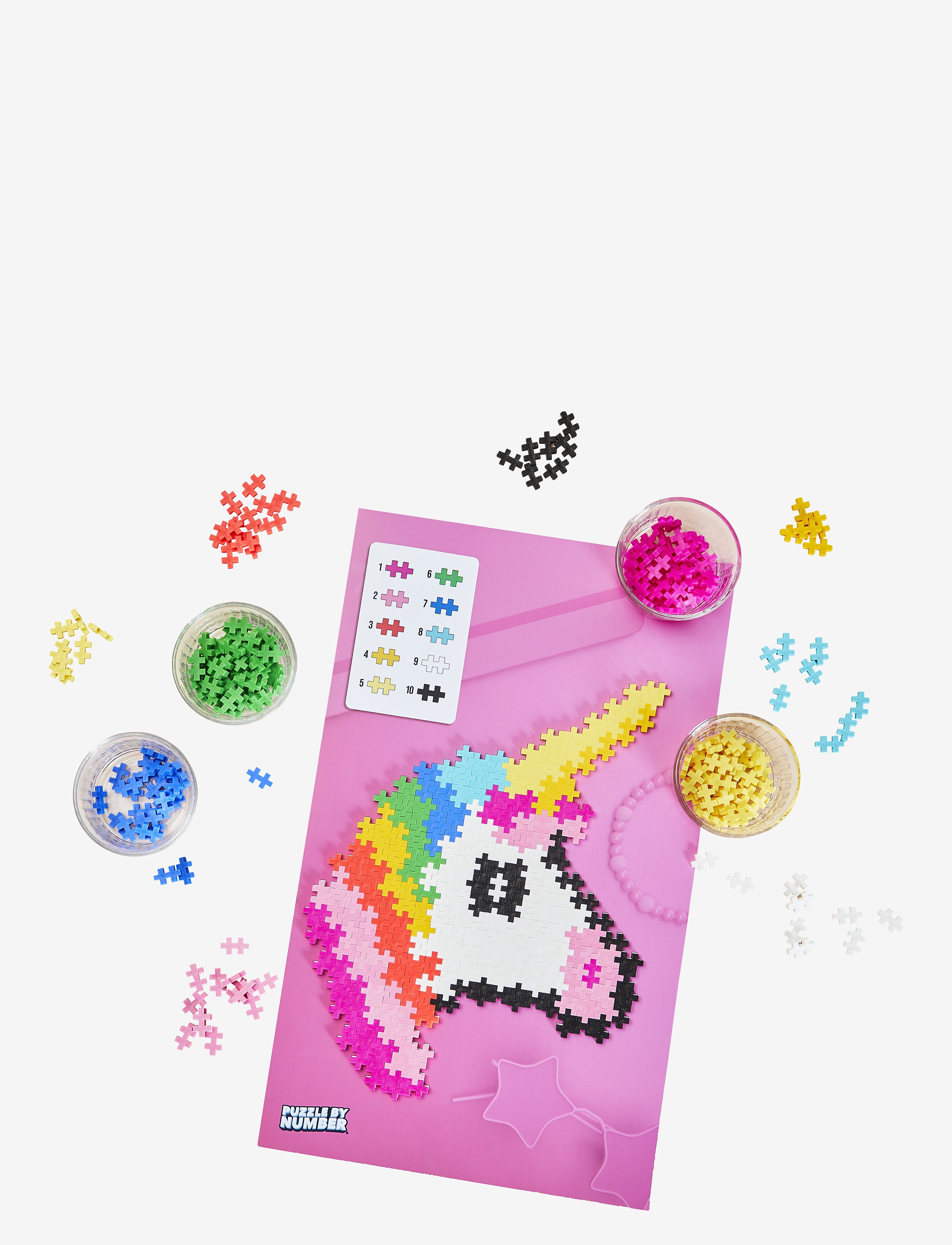 Plus-Plus - Plus-Plus Puzzle By Number Unicorn 250pcs - kubbasett - mix - 3
