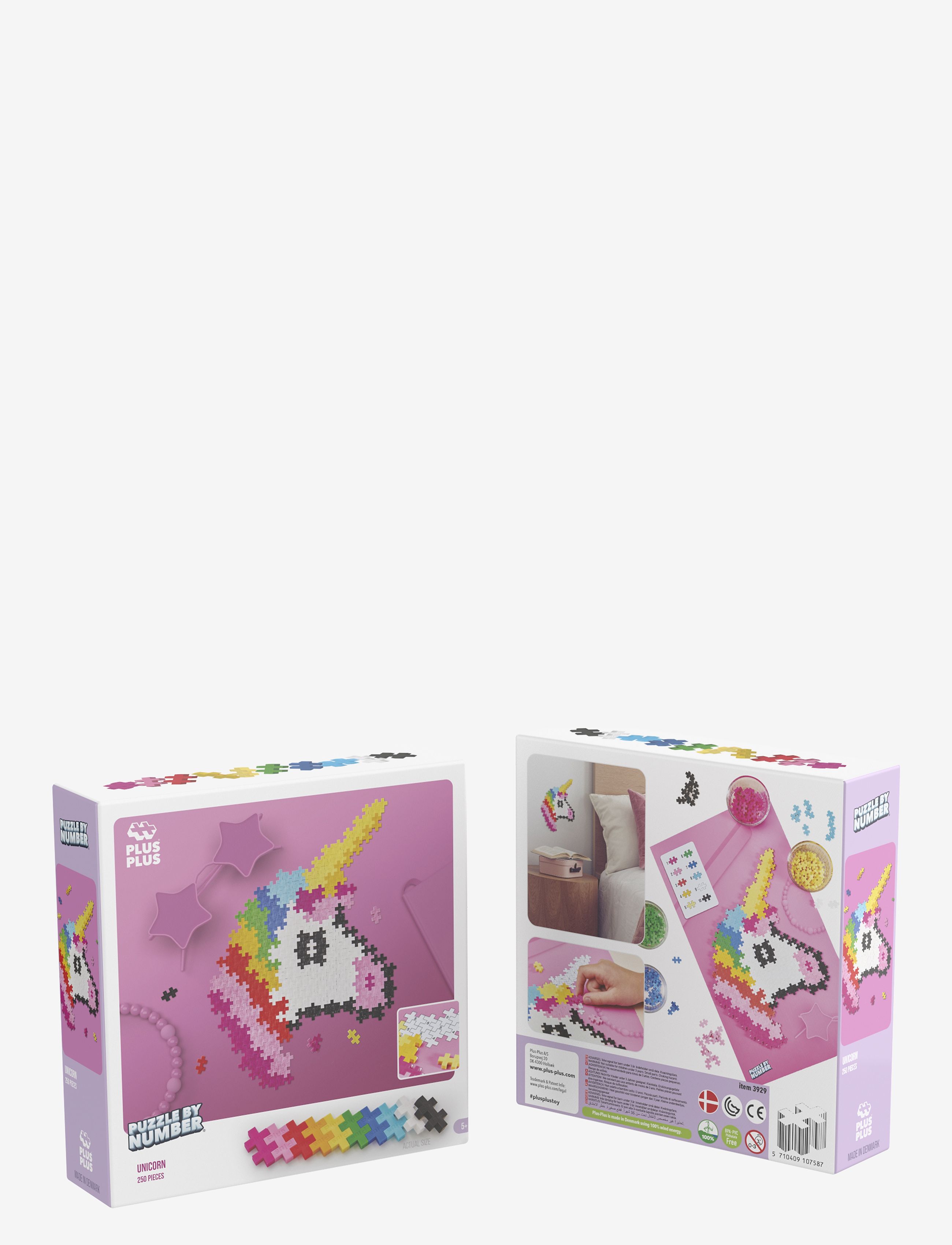 Plus-Plus - Plus-Plus Puzzle By Number Unicorn 250pcs - kubbasett - mix - 4