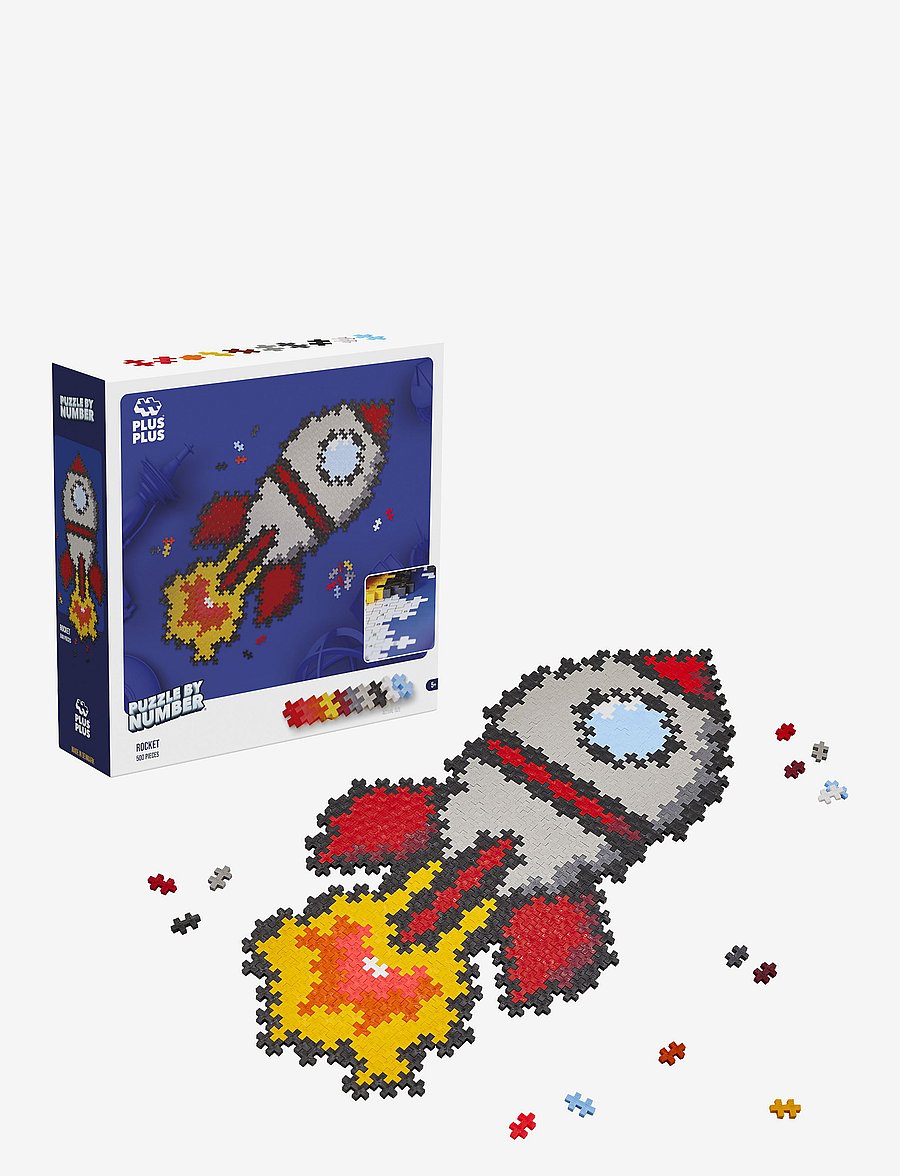 Plus-Plus - Plus-Plus Puzzle By Number Rocket 500pcs - byggsatser - mix - 0
