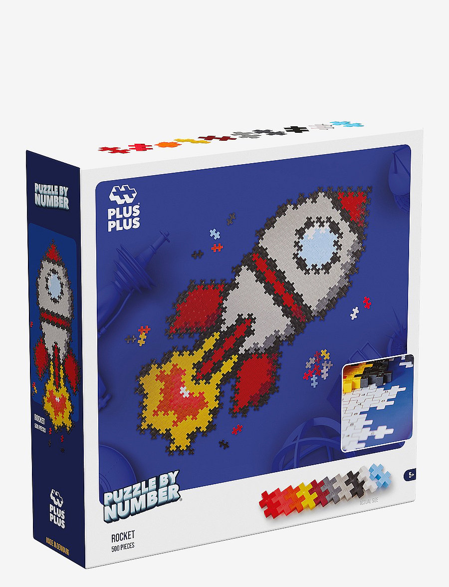 Plus-Plus - Plus-Plus Puzzle By Number Rocket 500pcs - byggsatser - mix - 1
