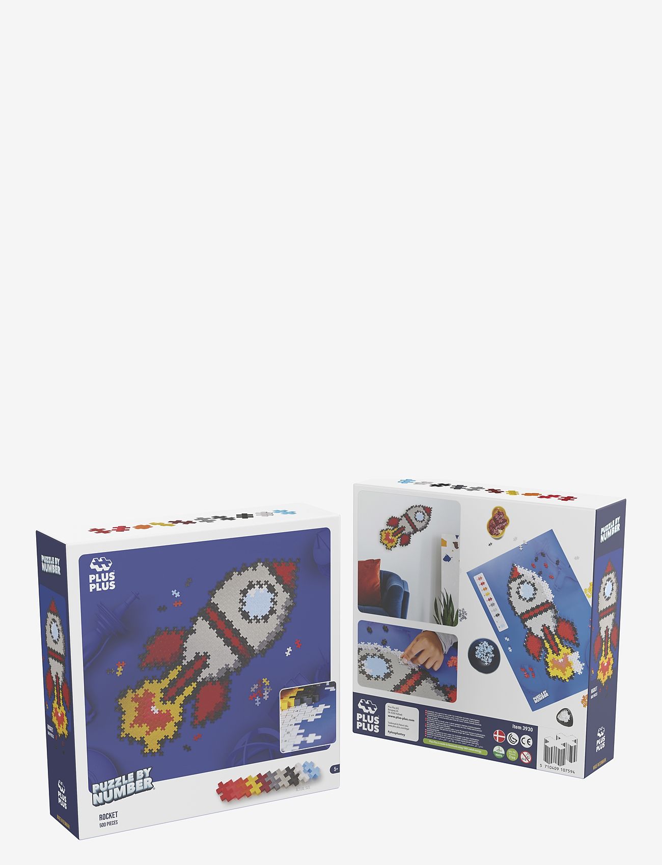 Plus-Plus - Plus-Plus Puzzle By Number Rocket 500pcs - byggsatser - mix - 3