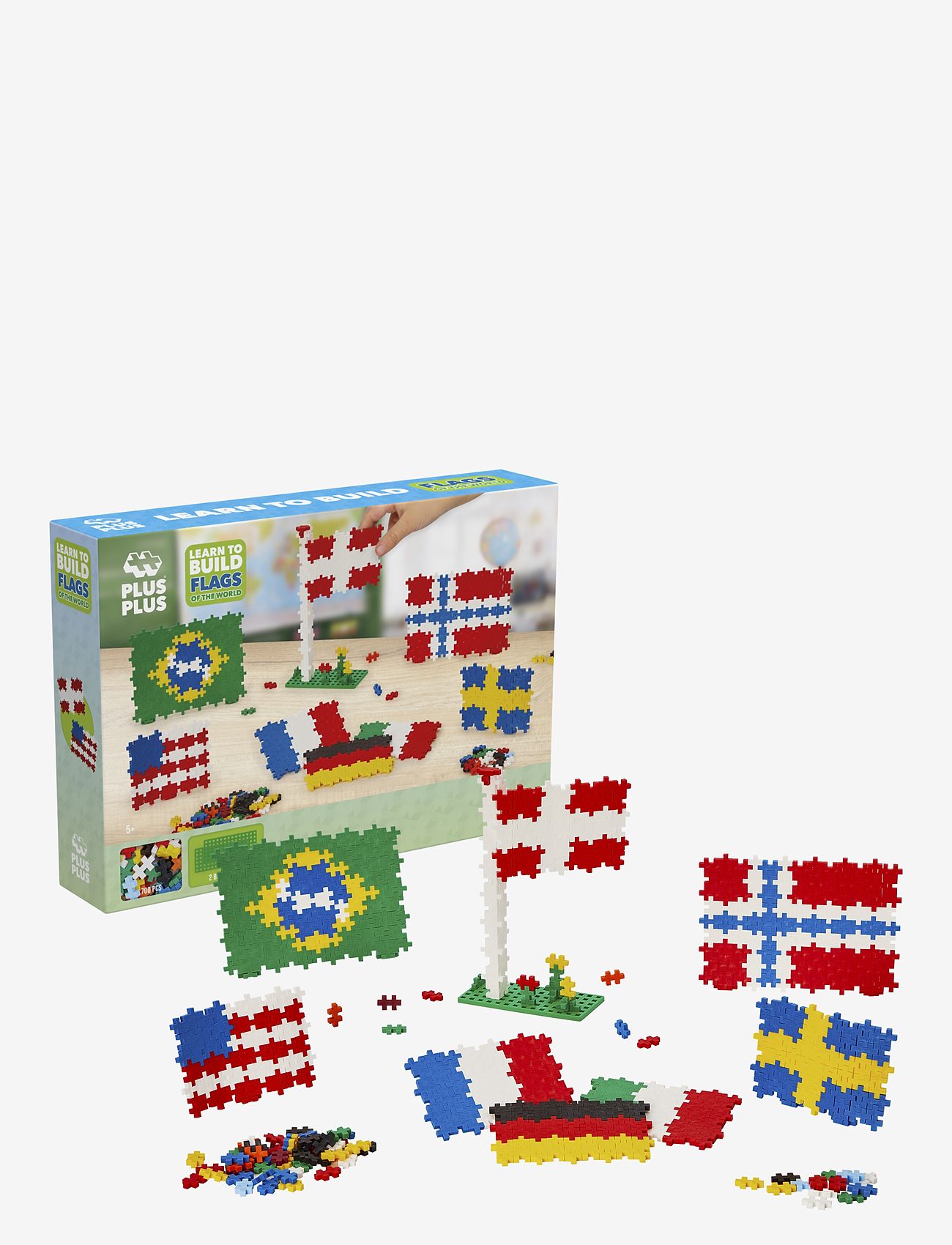 Plus-Plus - Plus-Plus Learn To Build Flags of the World - byggesett - mix - 0