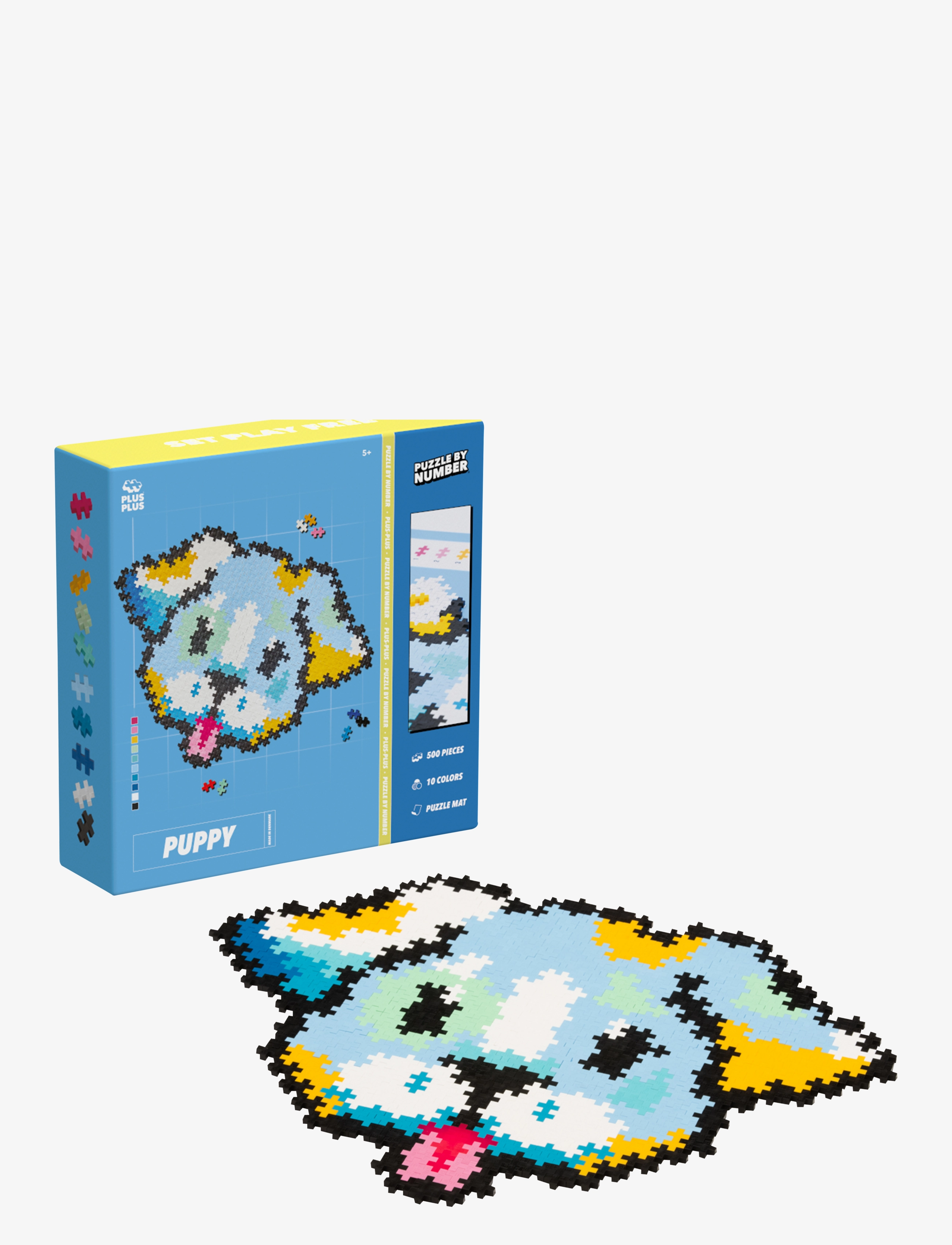 Plus-Plus Plus-Plus Puzzle By Number Puppy 500Pcs, One Size, Multi/patterned, Puslespil > Klassiske Puslespil, Børn