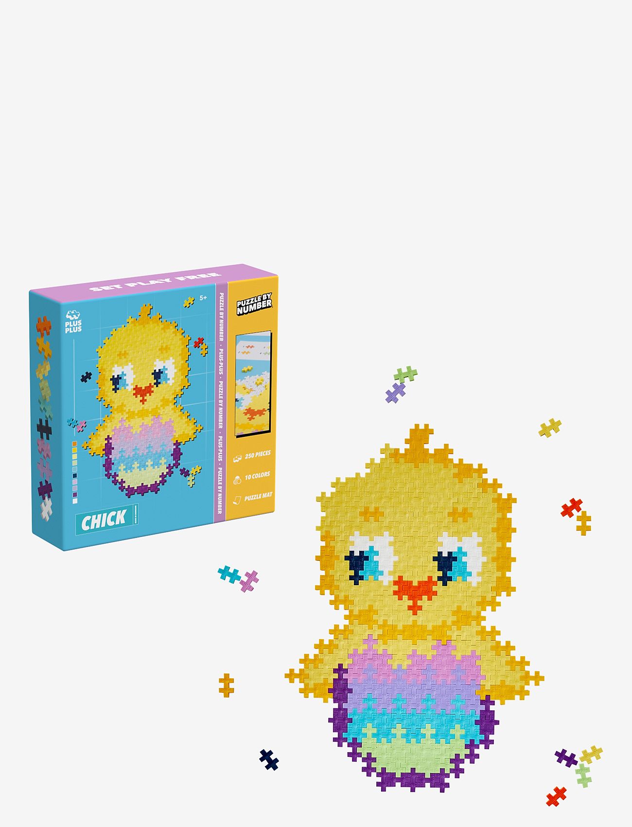 Plus-Plus - Plus-Plus Puzzle By Number Chick 250pcs - byggsatser - mix - 1