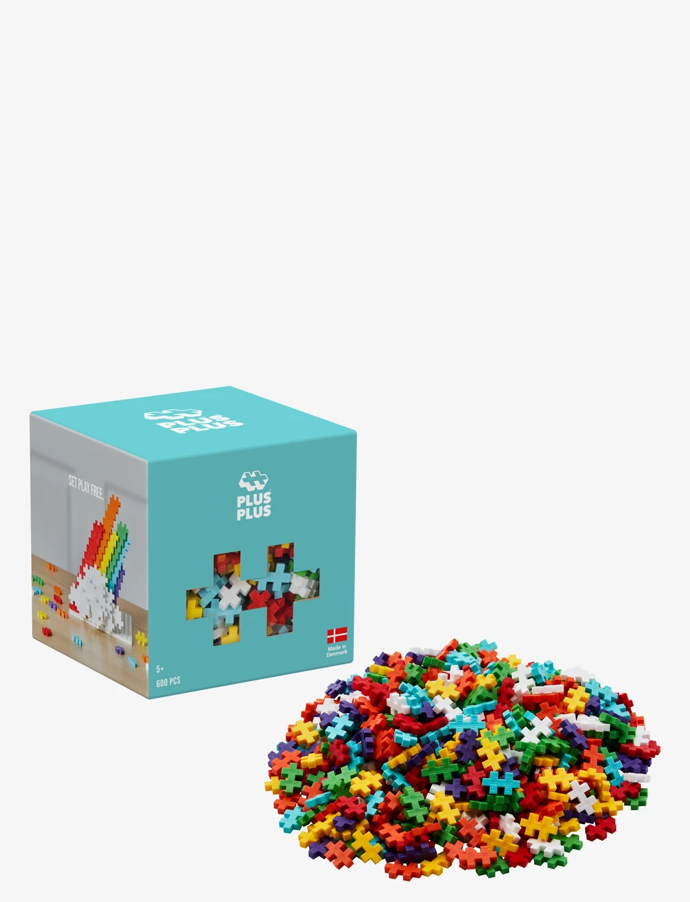 Plus-Plus - Plus-Plus Rainbow / 600 pcs - kubbasett - mix rainbow - 0