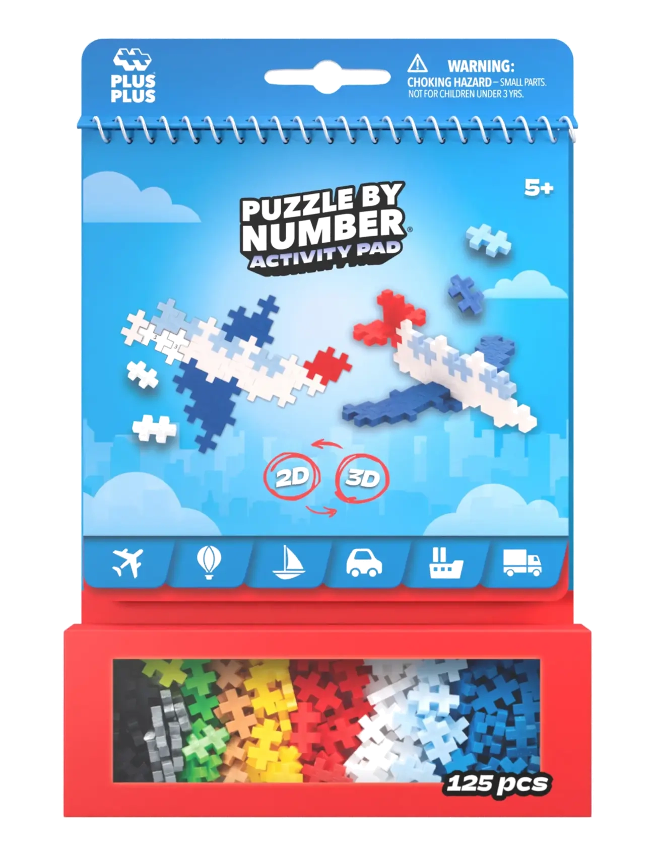 Plus-Plus Plus-Plus Activity Pad – Transportation - Byggklossar - MIX / multi