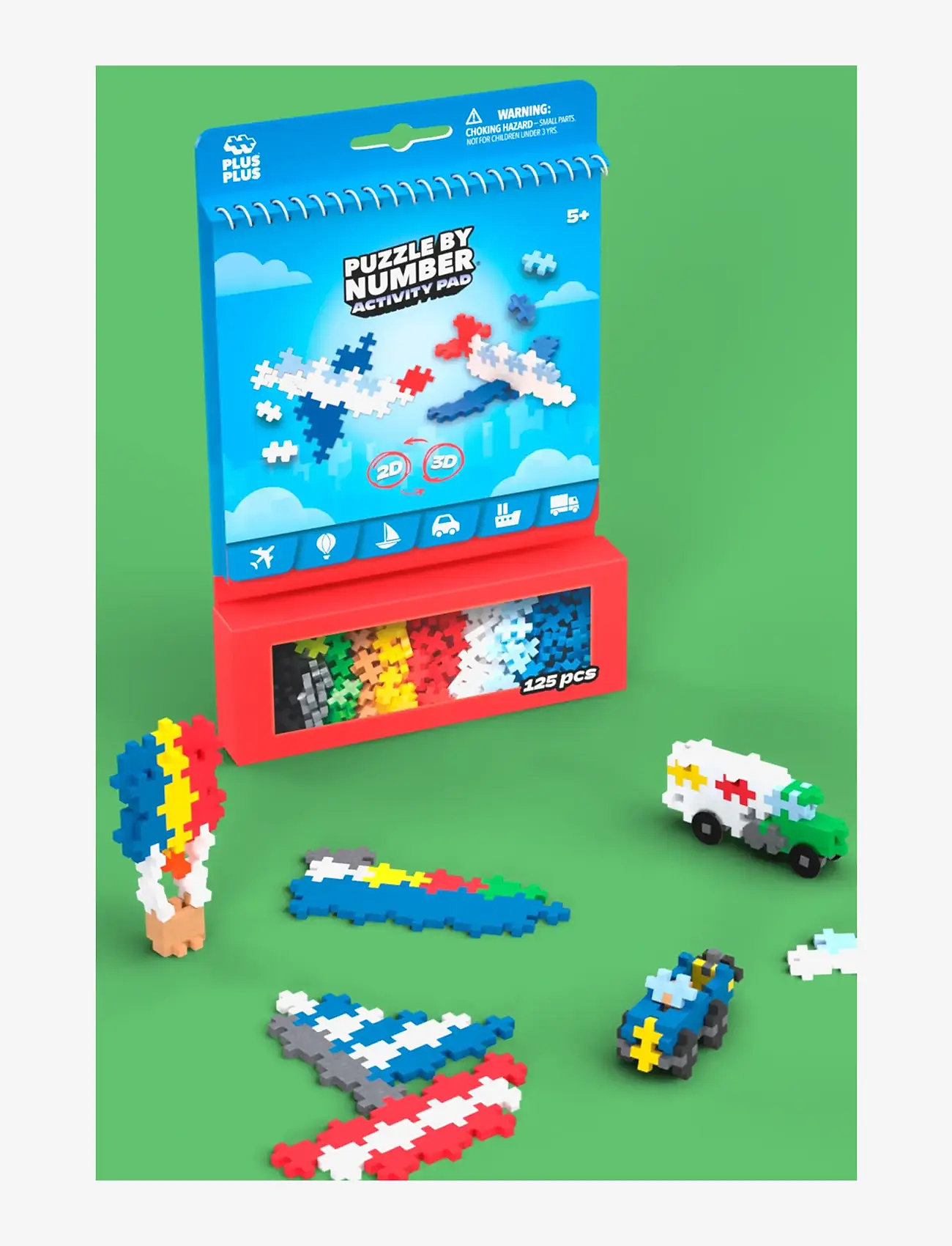 Plus-Plus - Plus-Plus Activity Pad – Transportation - byggeklodser - mix - 2