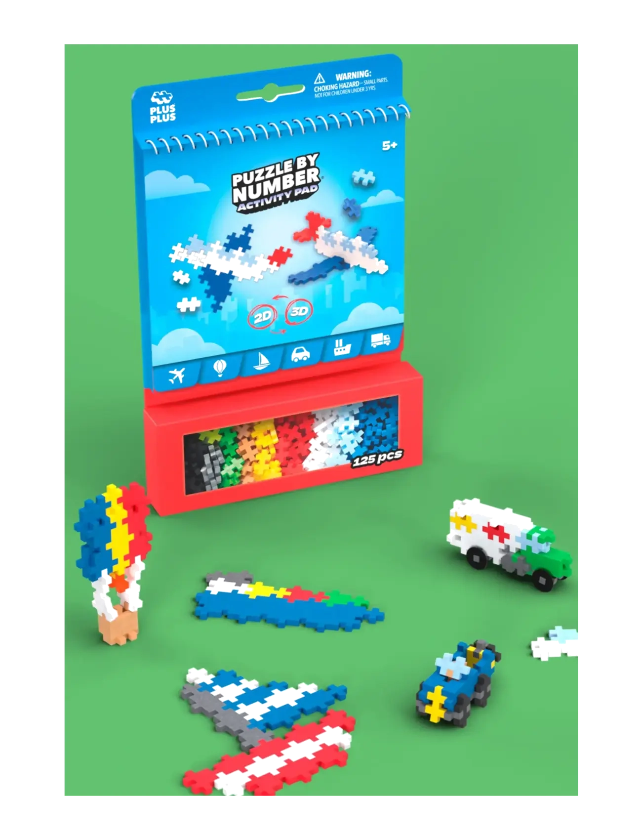 Plus-Plus - Plus-Plus Activity Pad – Transportation - byggeklosser - mix - 2