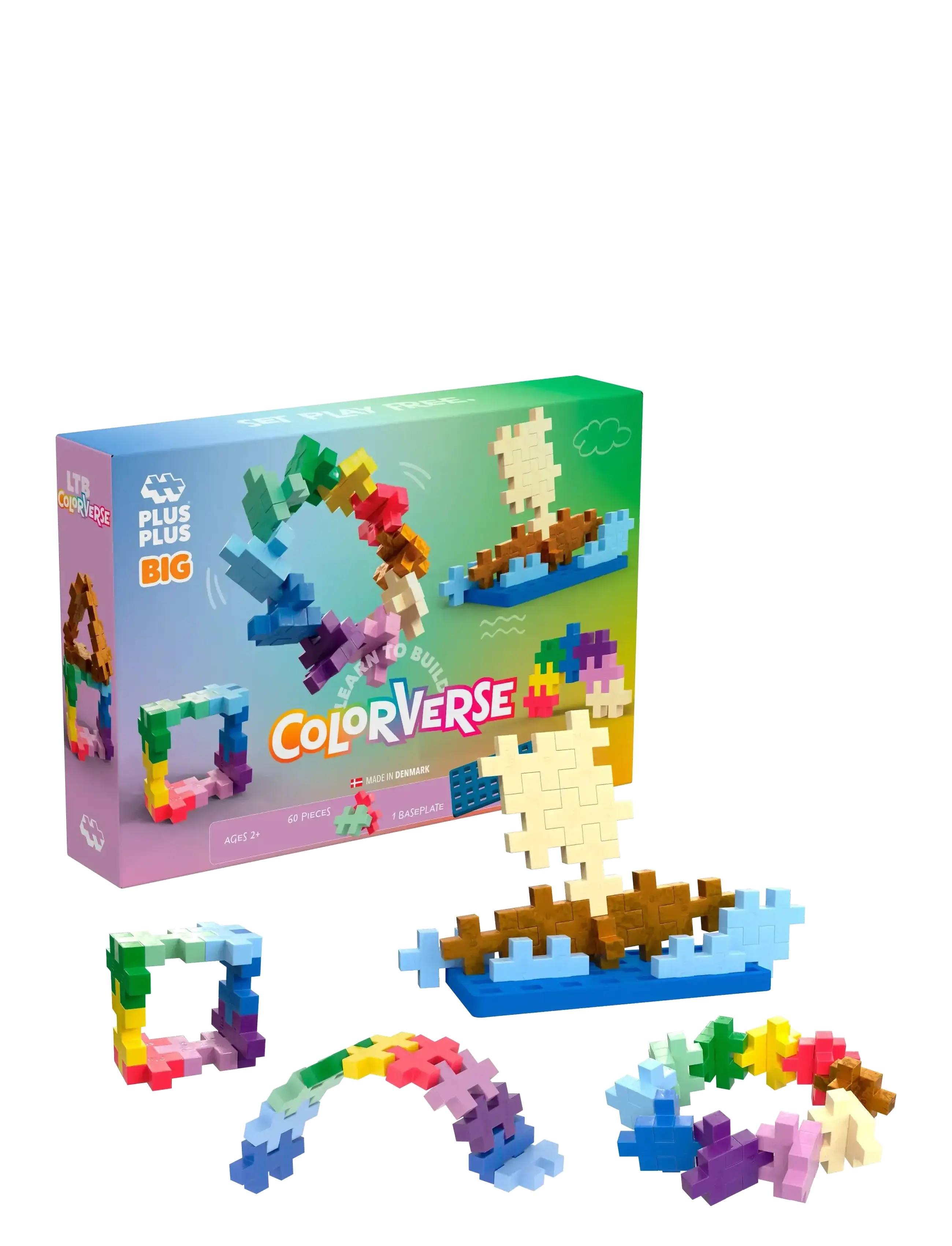 Plus-Plus Plus-Plus Big Learn To Build - Colorverse, One Size, Multi/patterned, Byggesæt Og -Klodser > Byggesæt, Børn