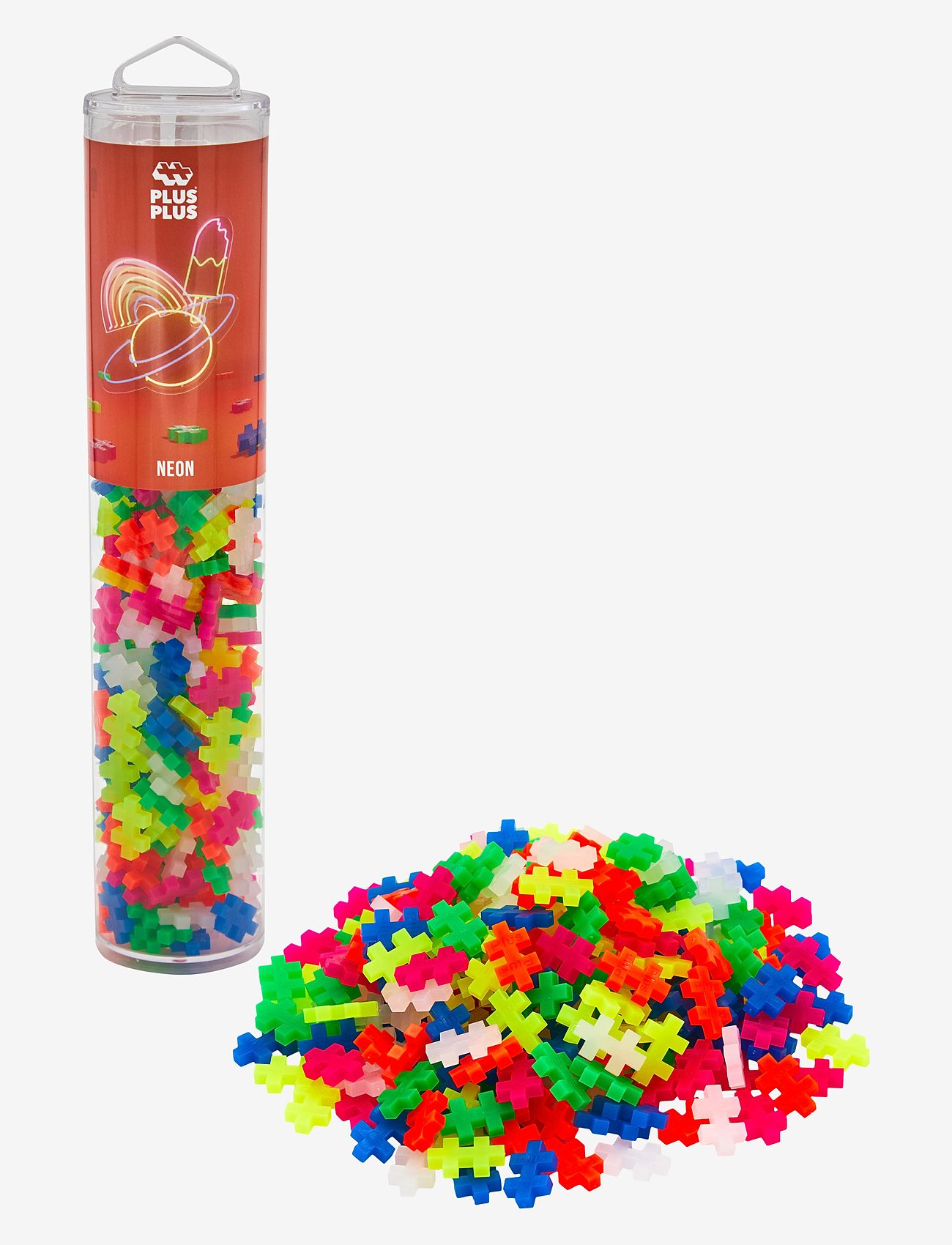 Plus-Plus - Plus-Plus Neon mix  / 240 pcs / Tube - byggesæt - mix - 2