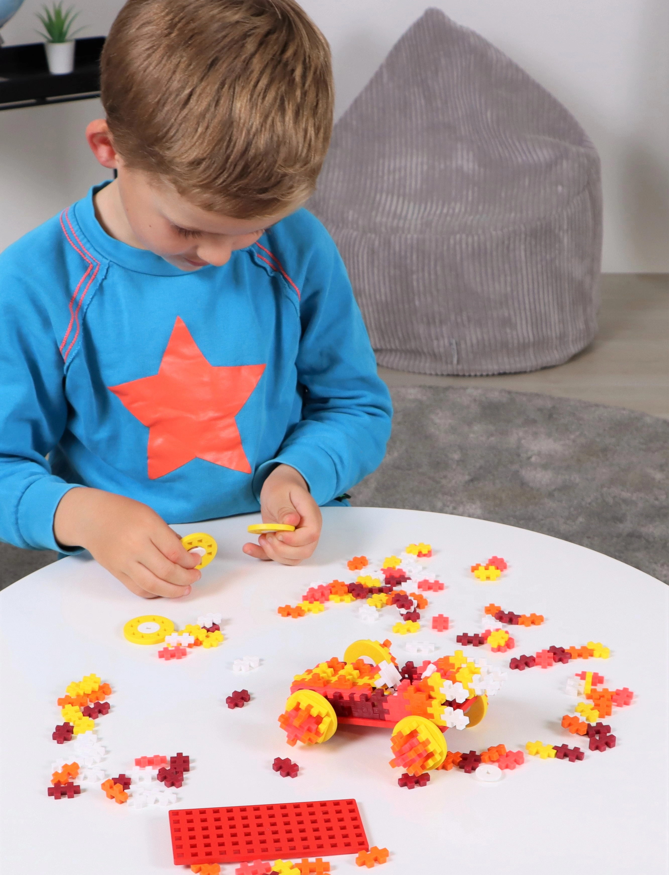 Plus-Plus Color Cars Fire 200 Pcs Tube, One Size, Multi/patterned, Byggesæt Og -Klodser > Byggesæt, Børn