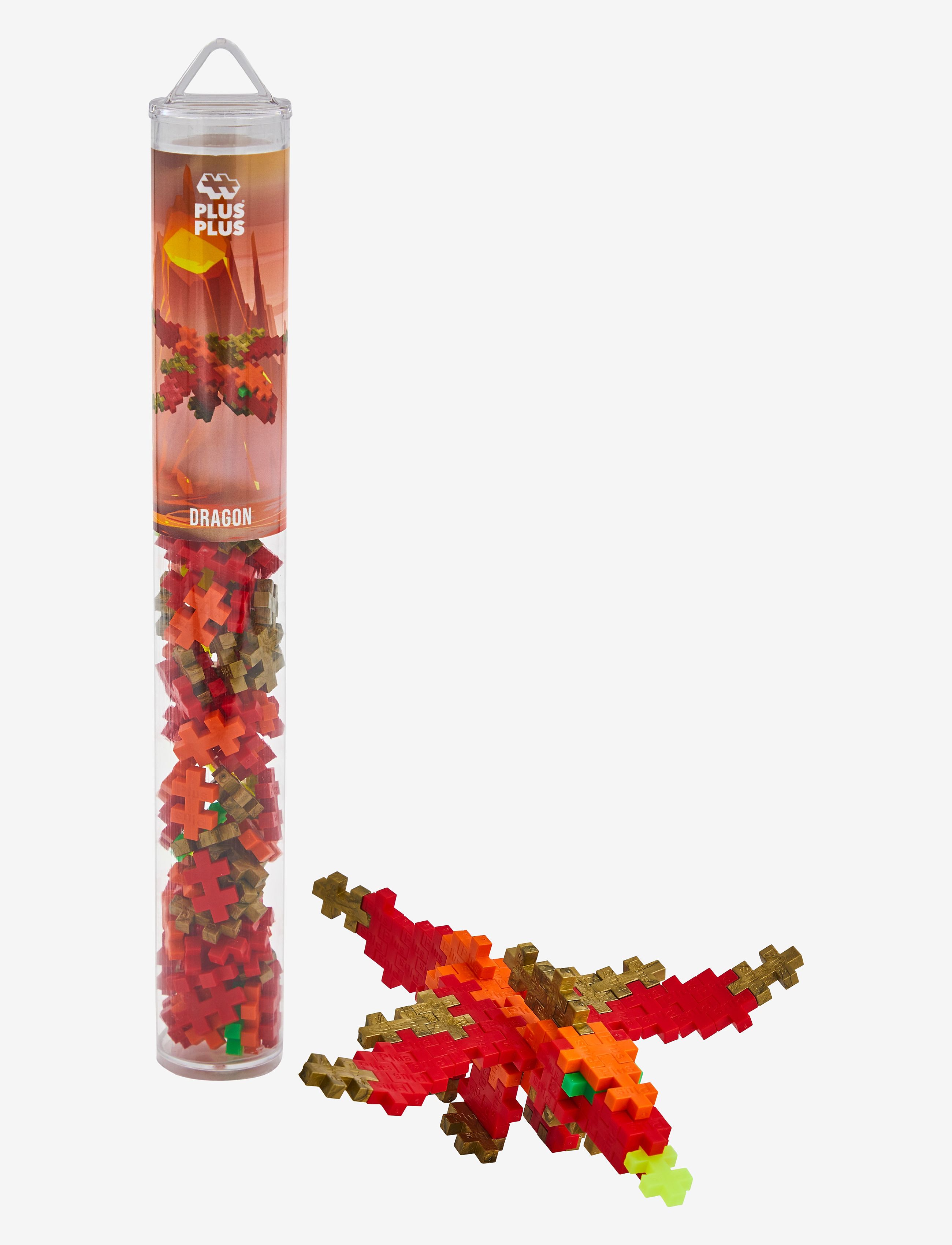 Plus-Plus Plus-Plus Dragon / 100 Pcs Tube, One Size, Multi/patterned, Byggesæt Og -Klodser > Byggesæt, Børn