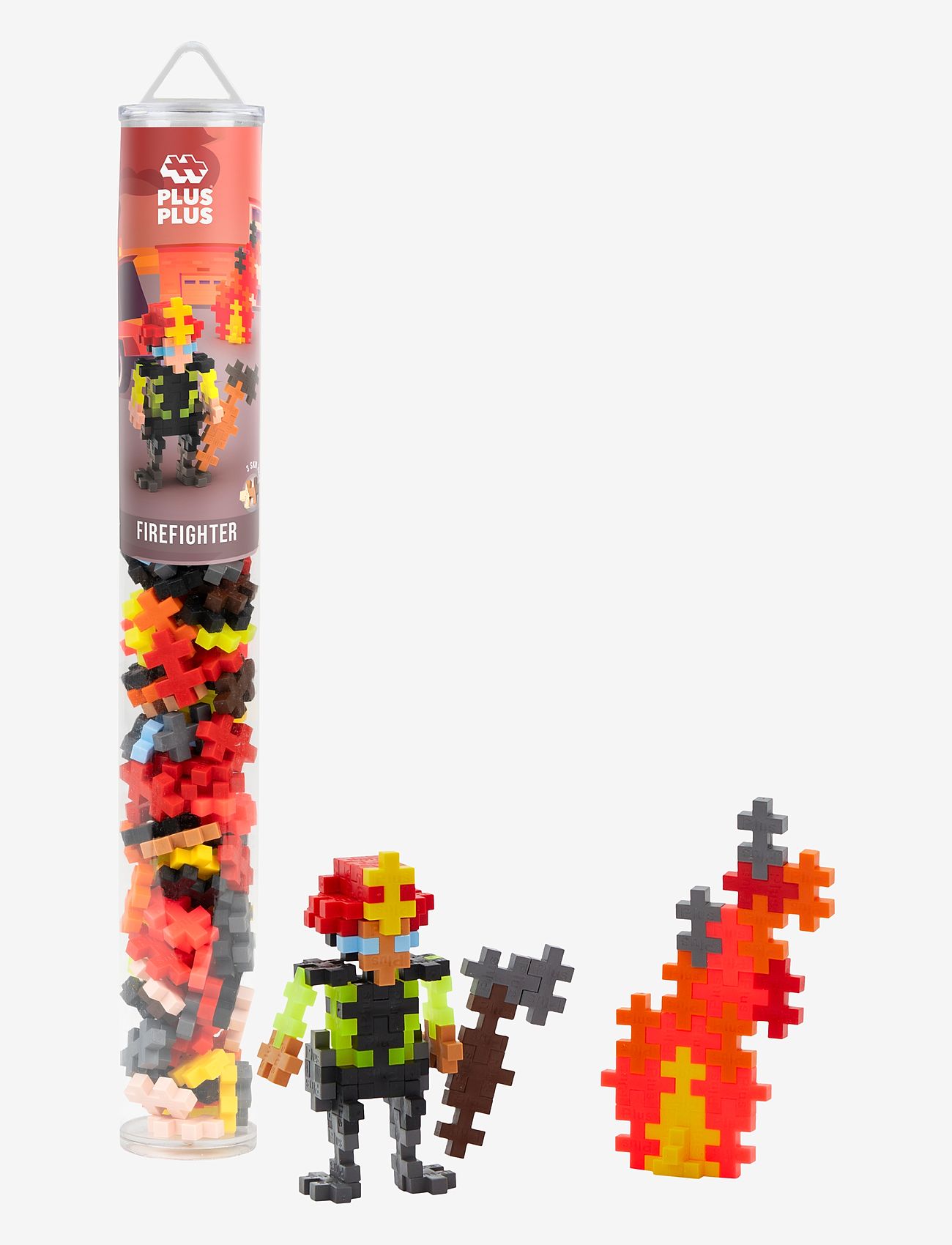 Plus-Plus - Plus-Plus Firefighter / 100 pcs Tube - byggesæt - mix - 0