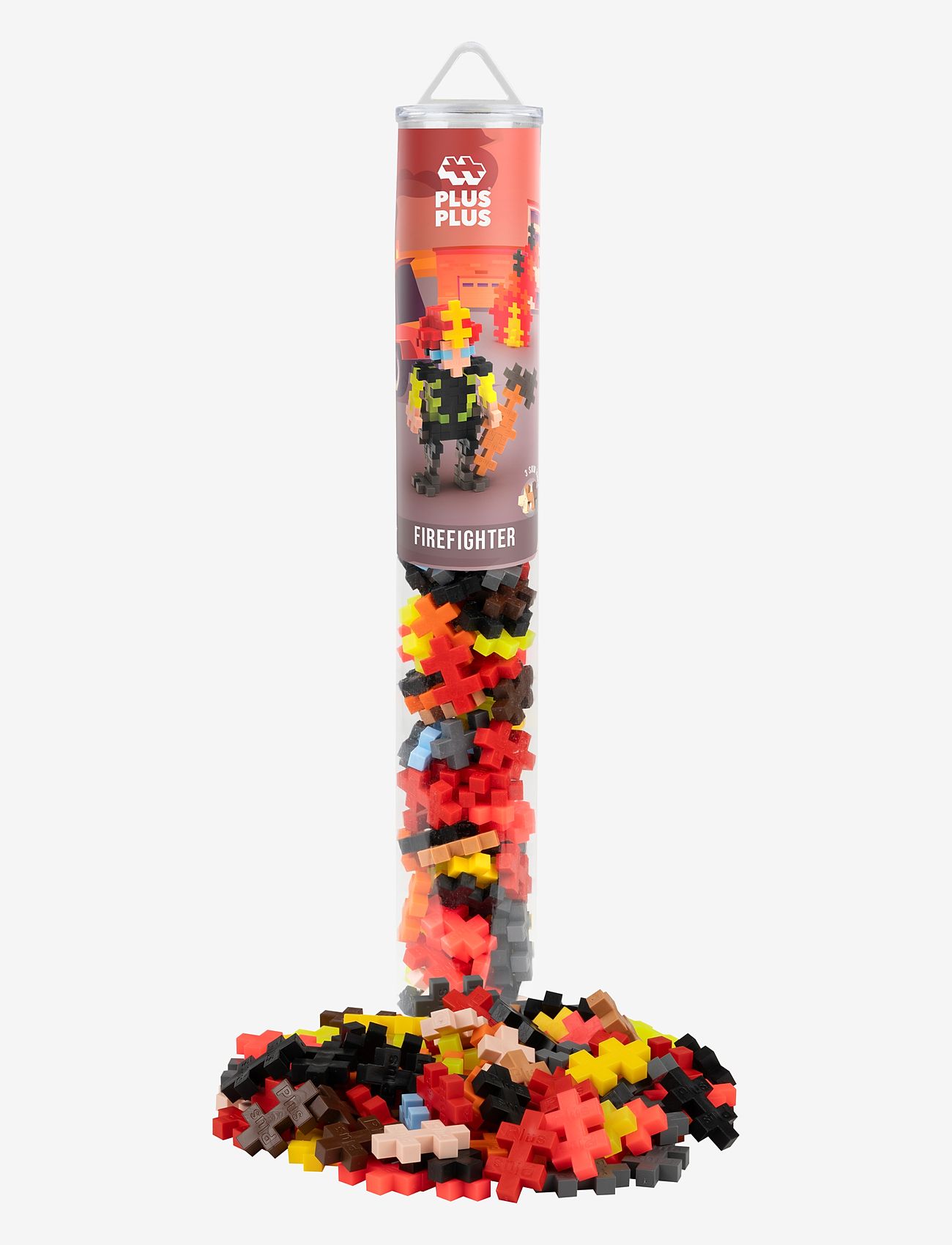 Plus-Plus - Plus-Plus Firefighter / 100 pcs Tube - byggesæt - mix - 2