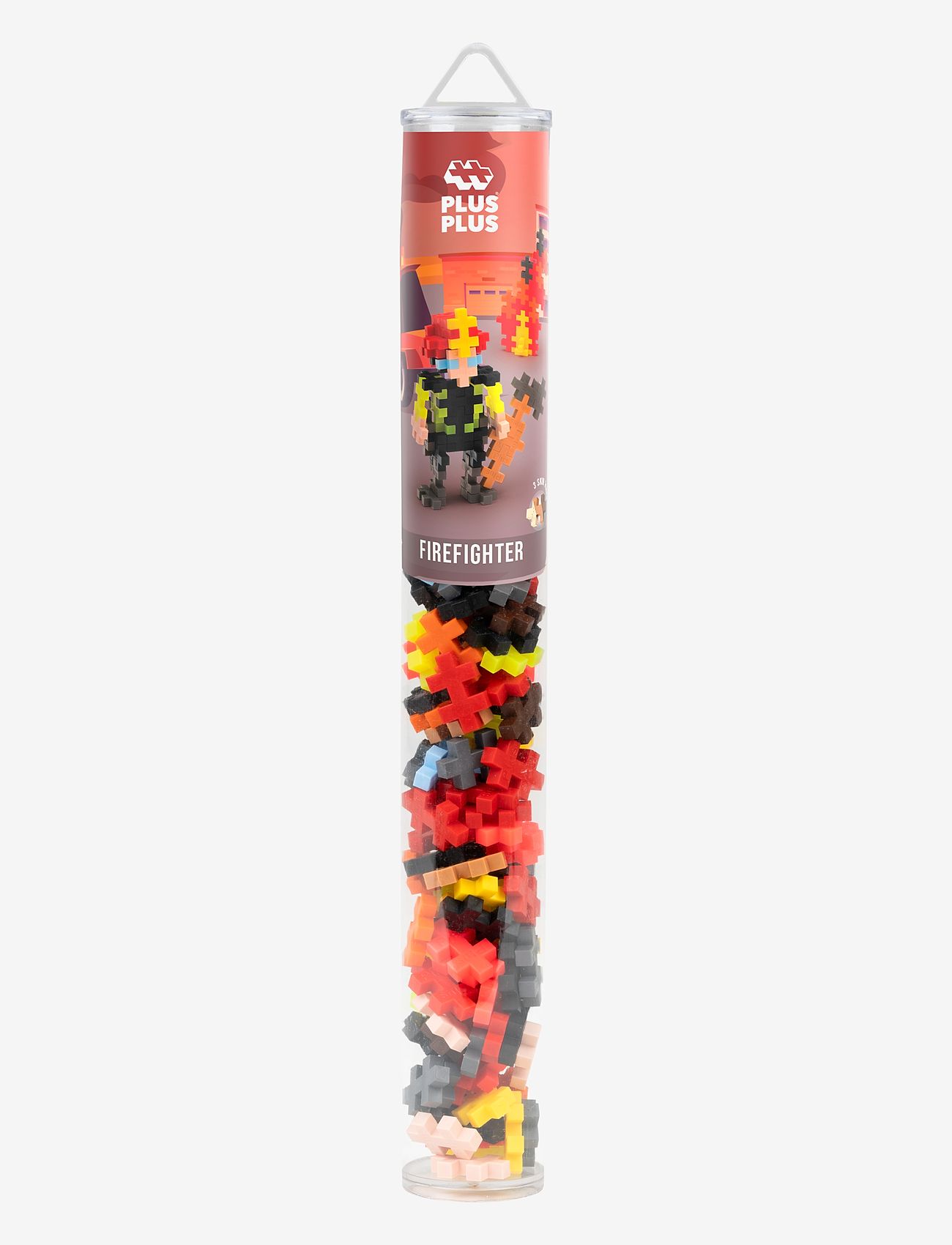 Plus-Plus - Plus-Plus Firefighter / 100 pcs Tube - byggesæt - mix - 3