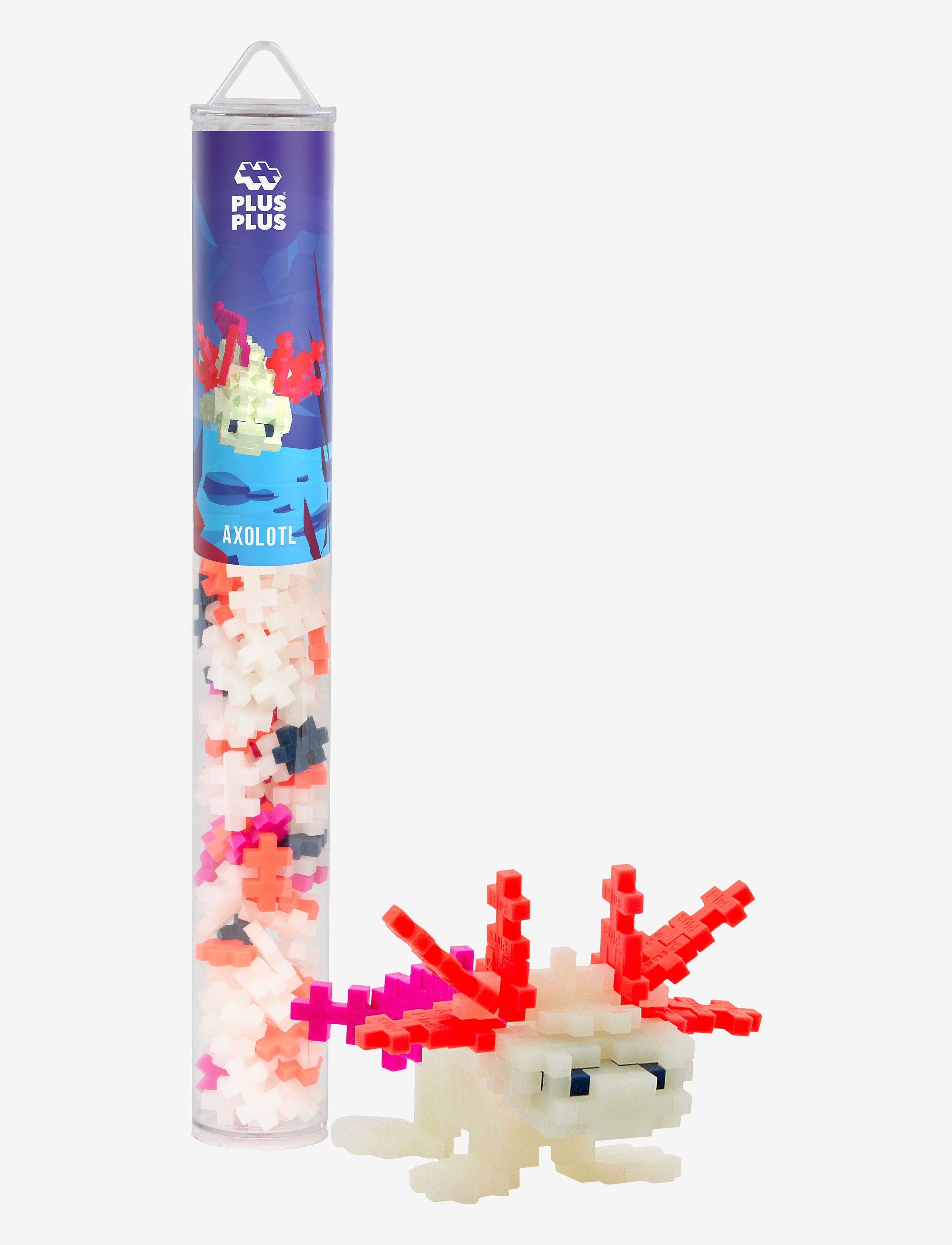 Plus-Plus Plus-Plus Axolotl / 100 Pcs Tube, One Size, Multi/patterned, Byggesæt Og -Klodser > Byggesæt, Børn