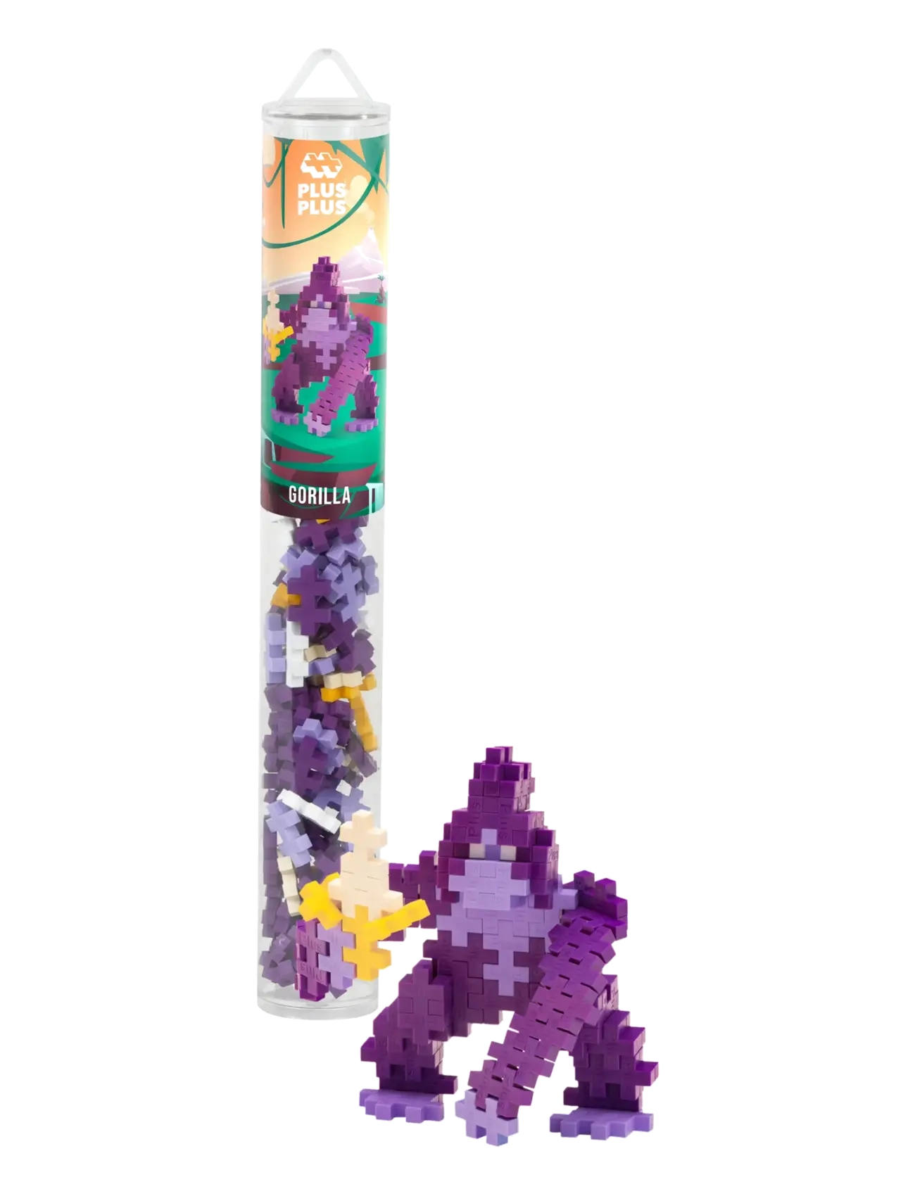 Plus-Plus Plus-Plus Gorilla / 100 pcs Tube - Leksaker - MIX / purple