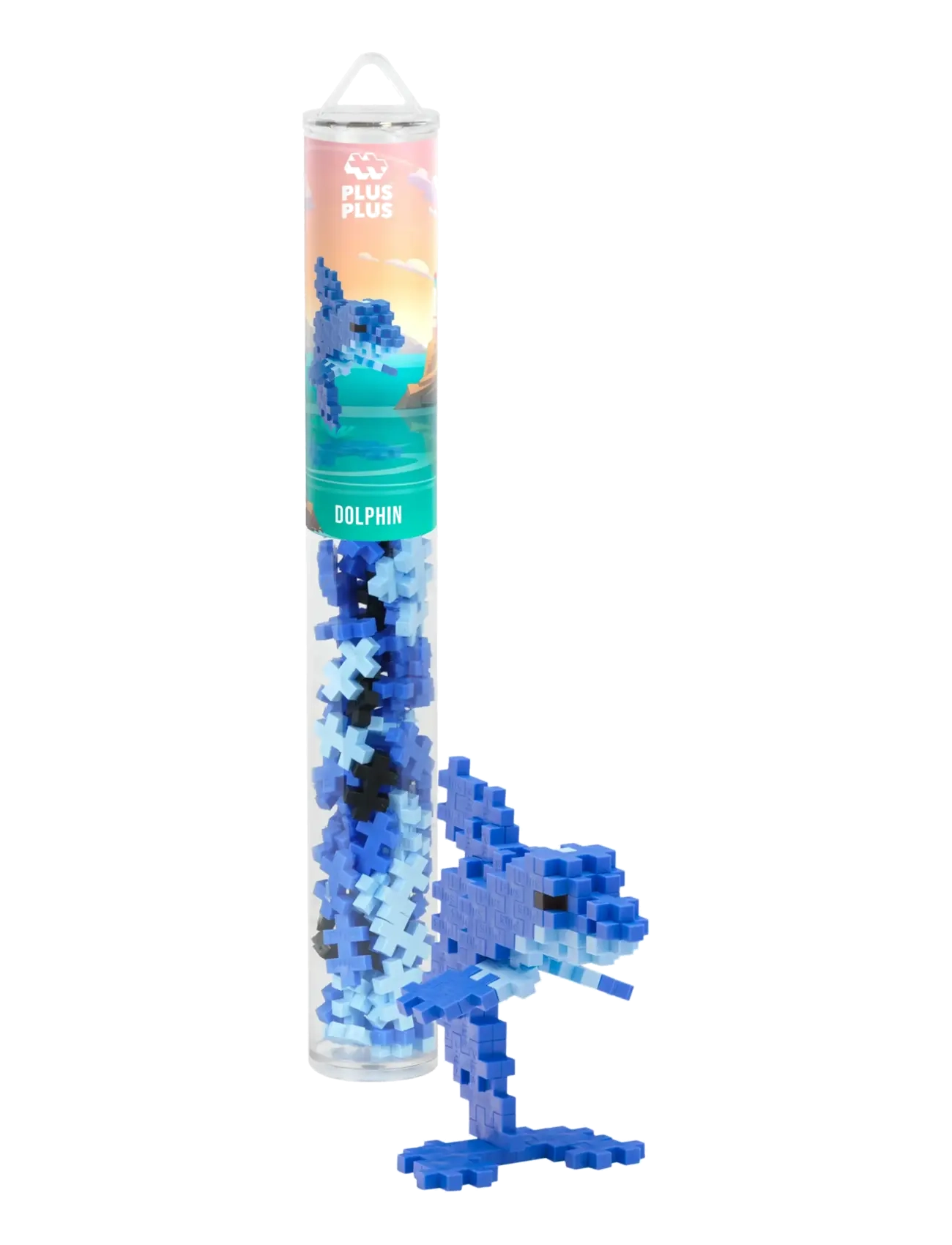 Plus-Plus Plus-Plus Dolphin / 100 pcs Tube - Byggesæt - MIX / blue