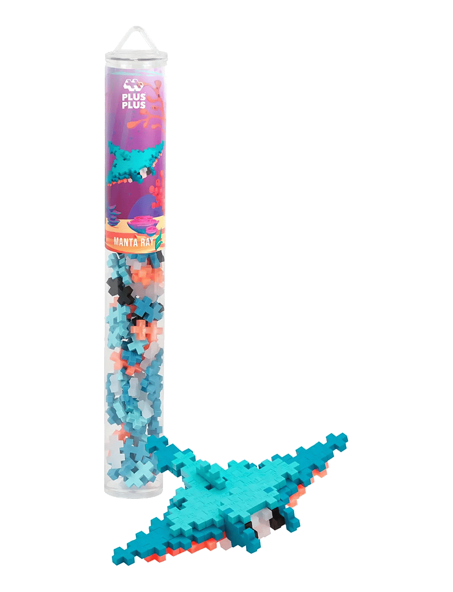 Plus-Plus - Plus-Plus Manta Ray / 100 pcs Tube - byggklossar - mix - 1