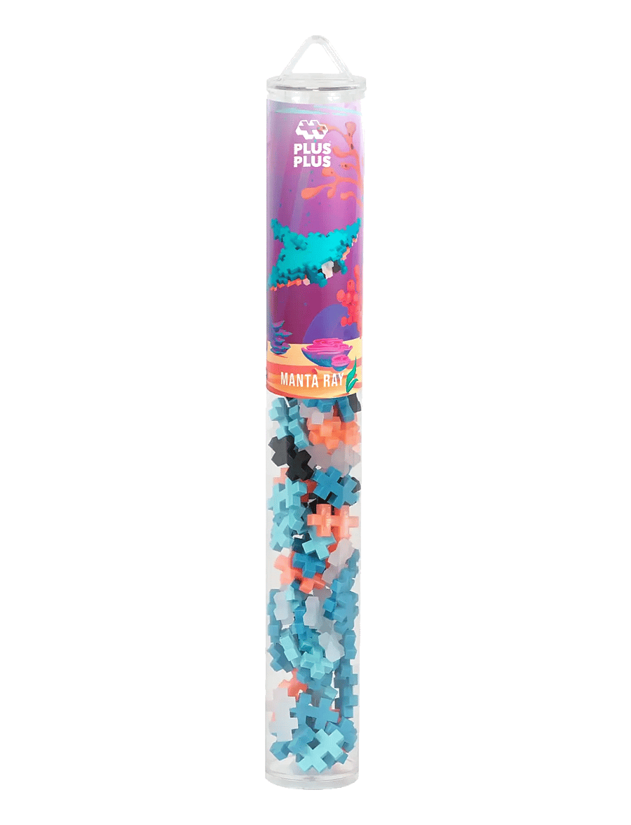 Plus-Plus - Plus-Plus Manta Ray / 100 pcs Tube - byggklossar - mix - 4