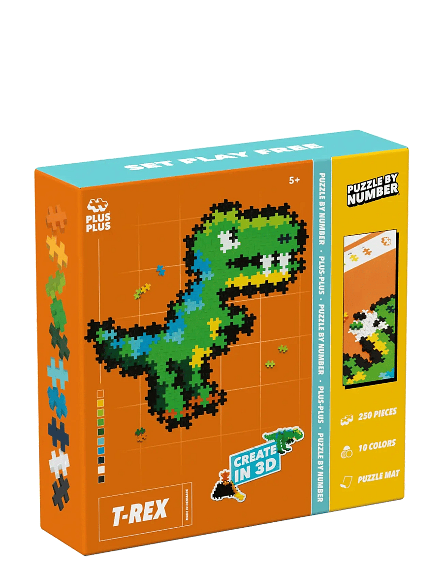 Plus-Plus - Plus-Plus Puzzle By Number T-Rex 250 pcs - klassiske puslespill - mix - 0