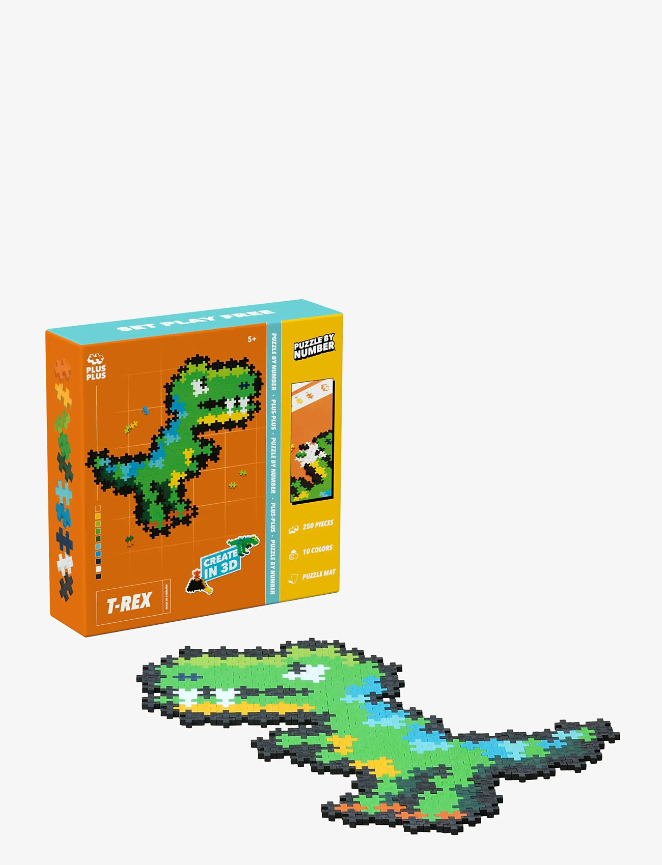 Plus-Plus - Plus-Plus Puzzle By Number T-Rex 250 pcs - klassísk púsl - mix - 2