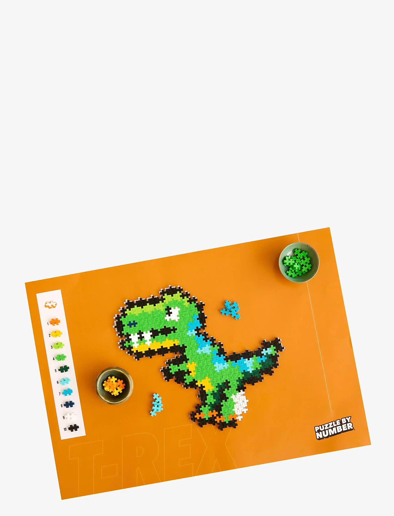 Plus-Plus - Plus-Plus Puzzle By Number T-Rex 250 pcs - klassísk púsl - mix - 5