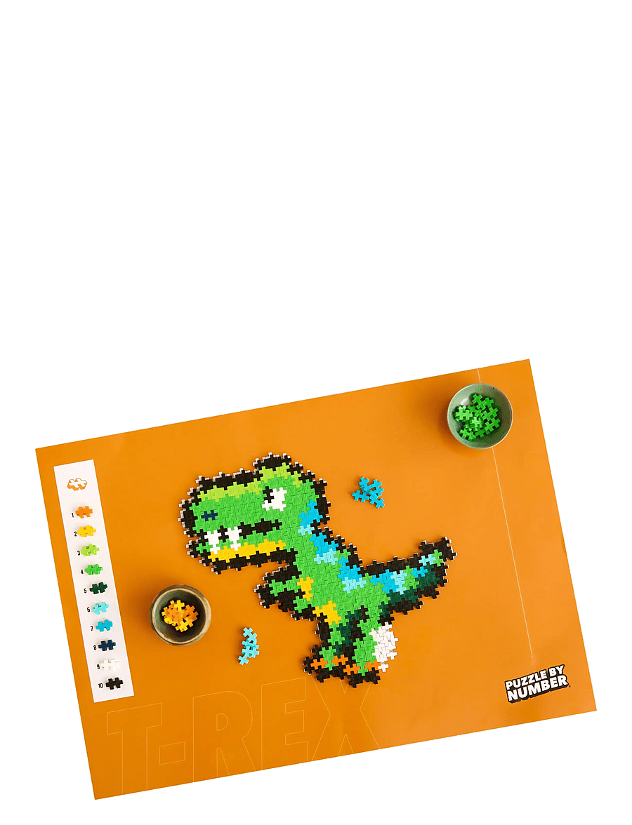 Plus-Plus - Plus-Plus Puzzle By Number T-Rex 250 pcs - klassiske puslespill - mix - 5