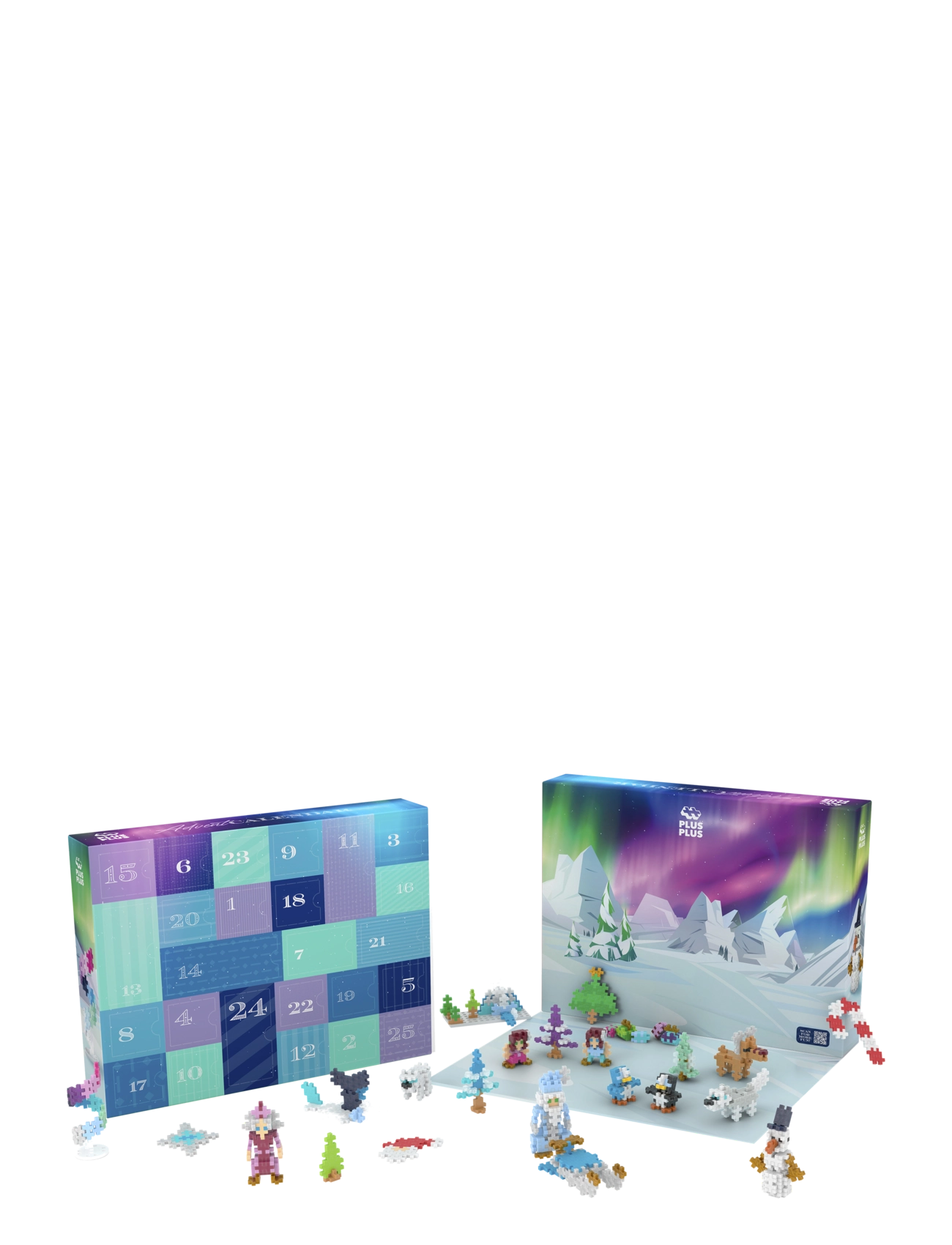 Plus-Plus Plus-Plus Advent Calendar - Santa's Northern Lights Adventure - Kalendarz adwentowy - MIX / multi