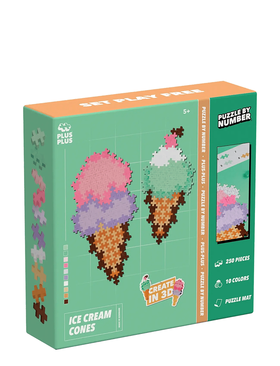 Plus-Plus - Plus-Plus Puzzle By Number Ice Cream Cones 250pcs - baukästen - mix - 1