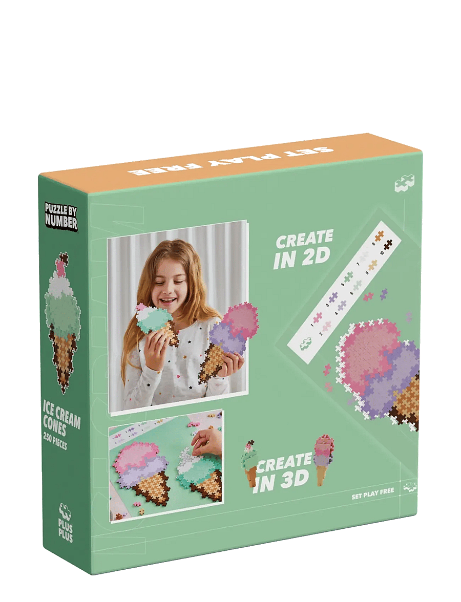 Plus-Plus - Plus-Plus Puzzle By Number Ice Cream Cones 250pcs - baukästen - mix - 2