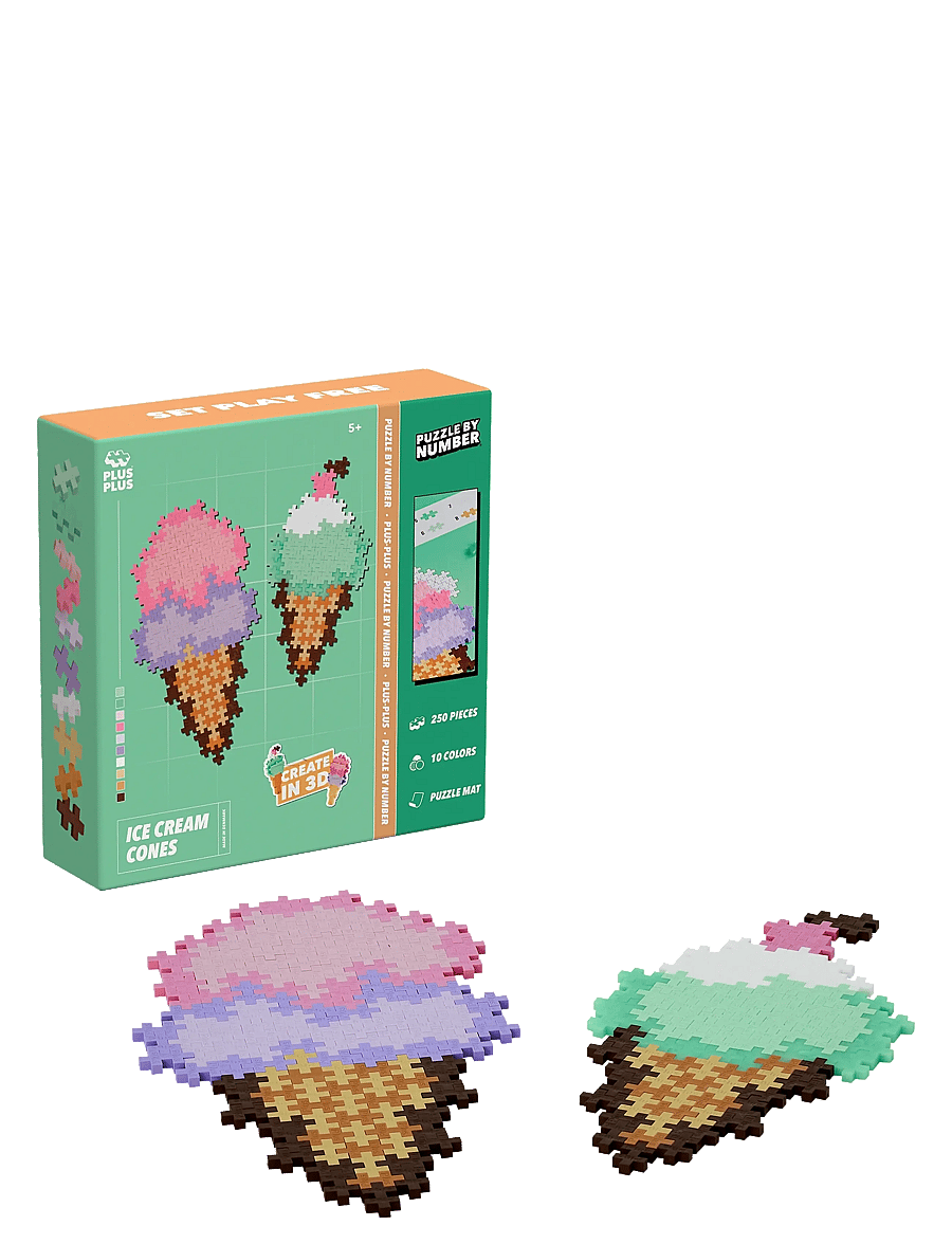 Plus-Plus - Plus-Plus Puzzle By Number Ice Cream Cones 250pcs - baukästen - mix - 3