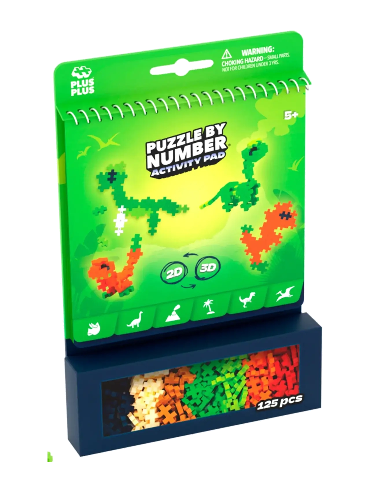 Plus-Plus Plus-Plus Activity Pad – Dinosaurs - Byggklossar & Byggsatser - MIX / green