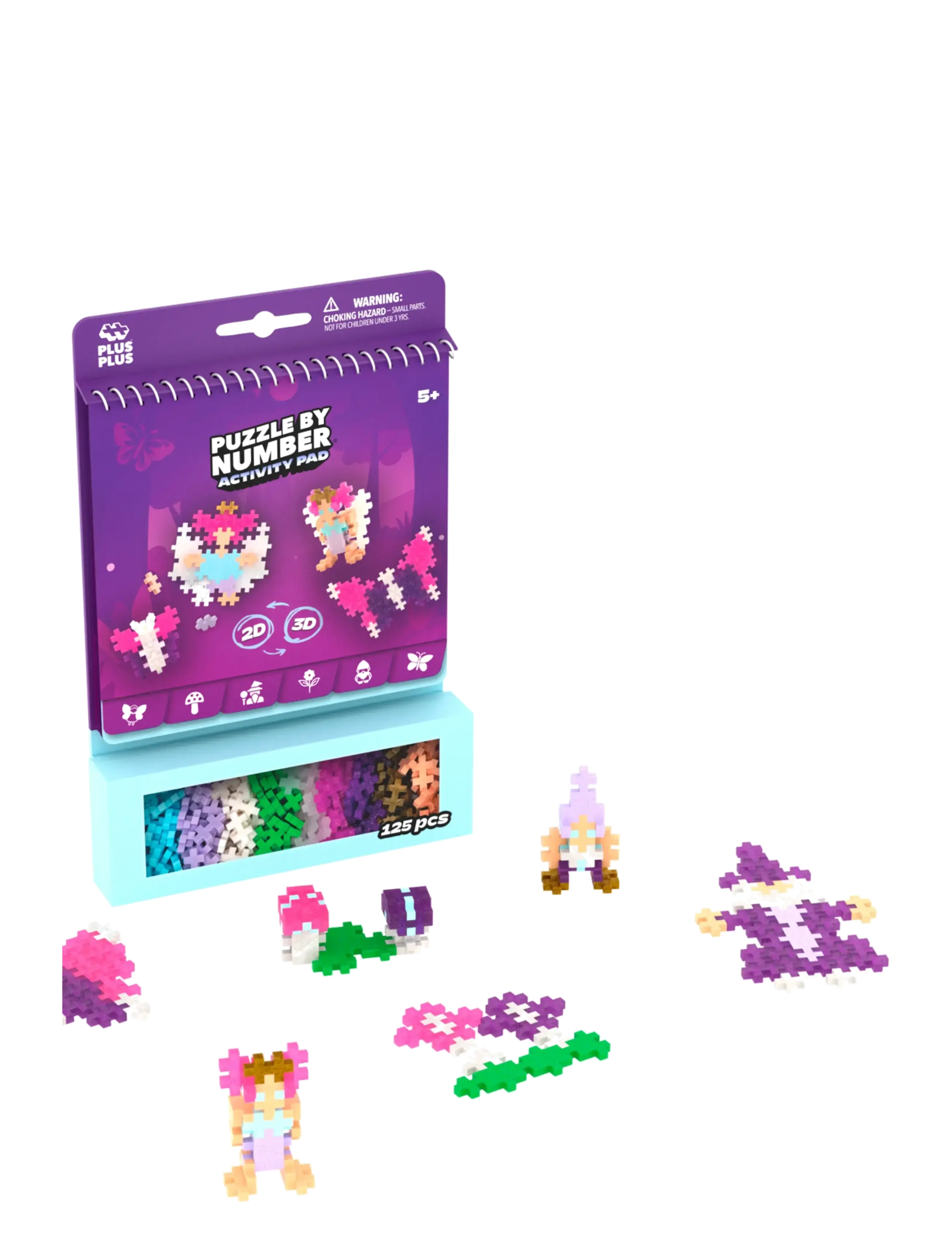 Plus-Plus Plus-Plus Activity Pad – Enchanted forest - Rakennuspalikat & -sarjat - MIX / purple