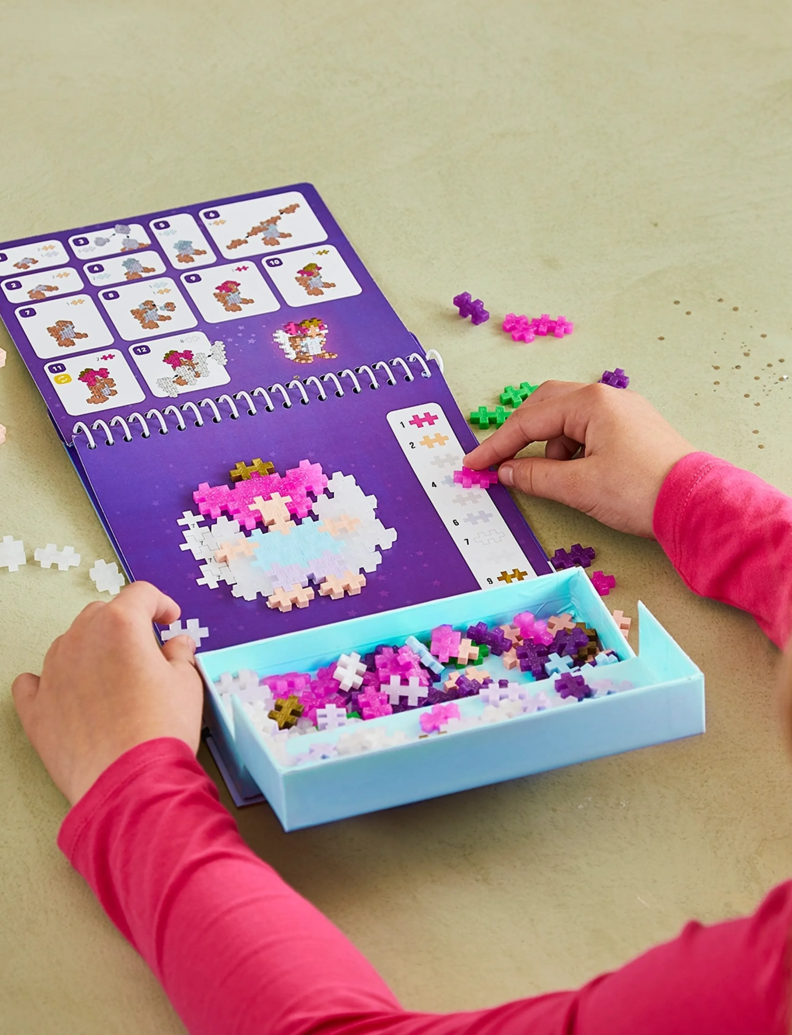 Plus-Plus Plus-Plus Activity Pad – Enchanted Forest, One Size, Purple, Byggesæt Og -Klodser > Byggesæt, Børn