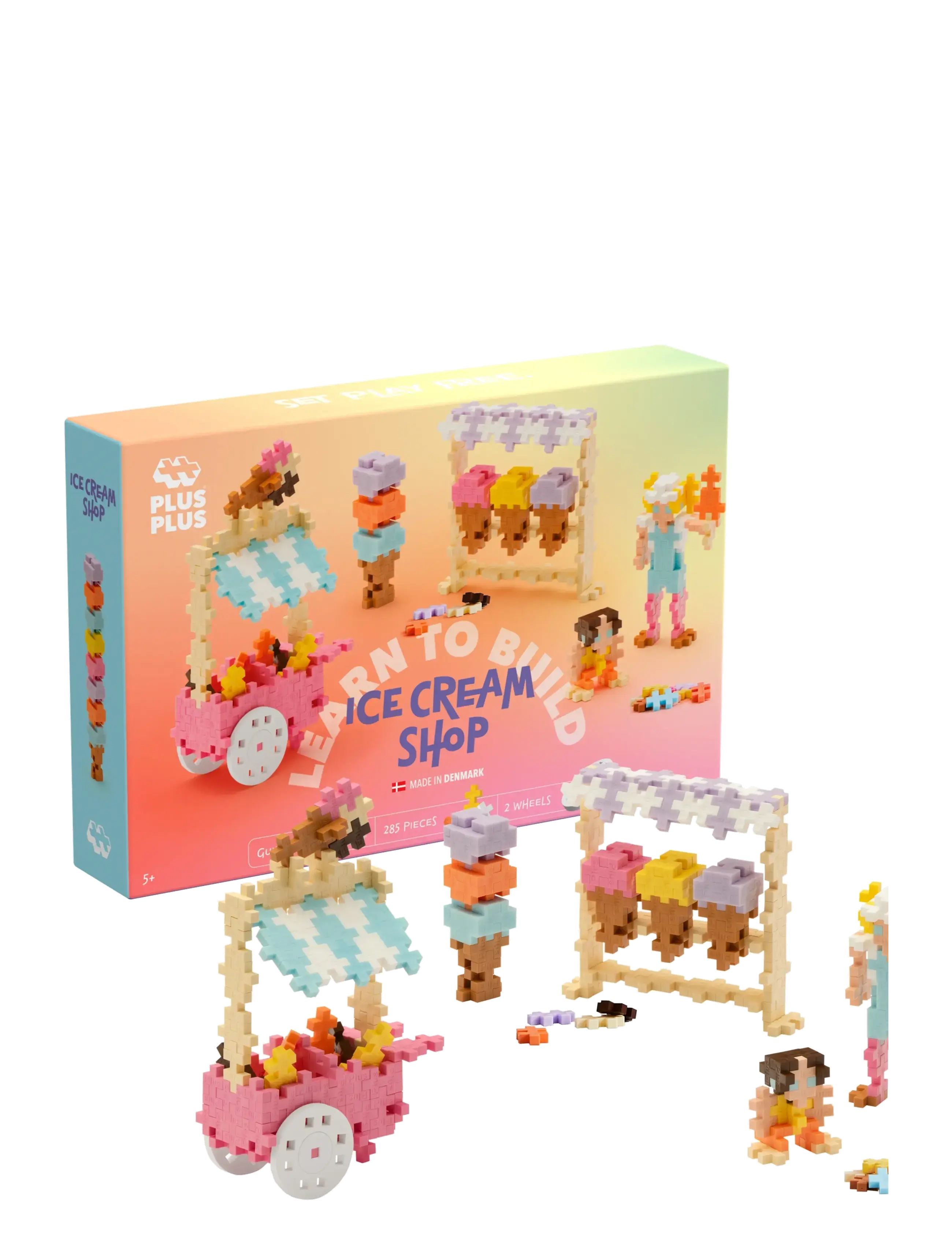 Plus-Plus Plus-Plus Learn to Build Ice Cream Shop - Legetøj - MIX / pink/rose