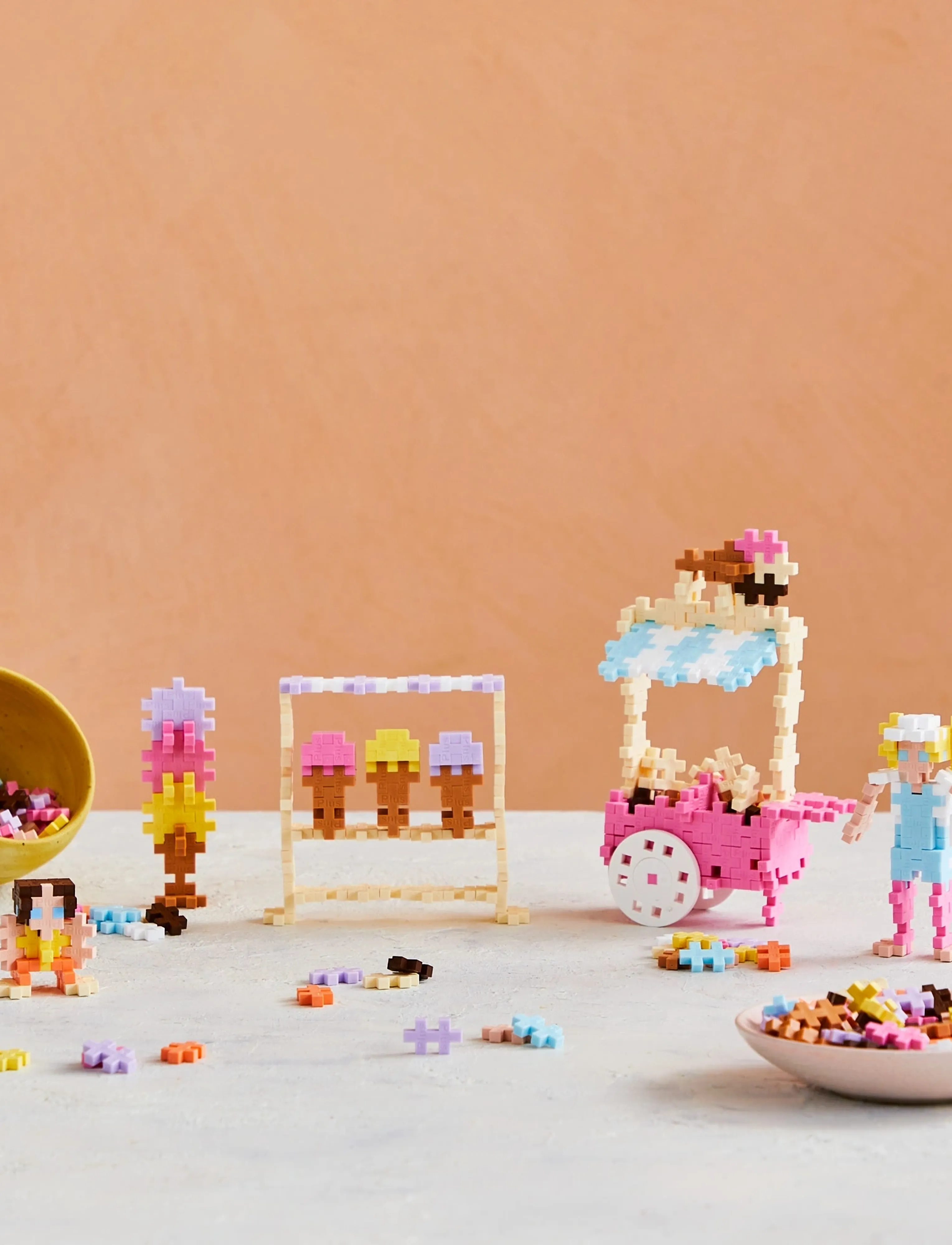 Plus-Plus Plus-Plus Learn To Build Ice Cream Shop, One Size, Pink, Byggesæt Og -Klodser > Byggesæt, Børn