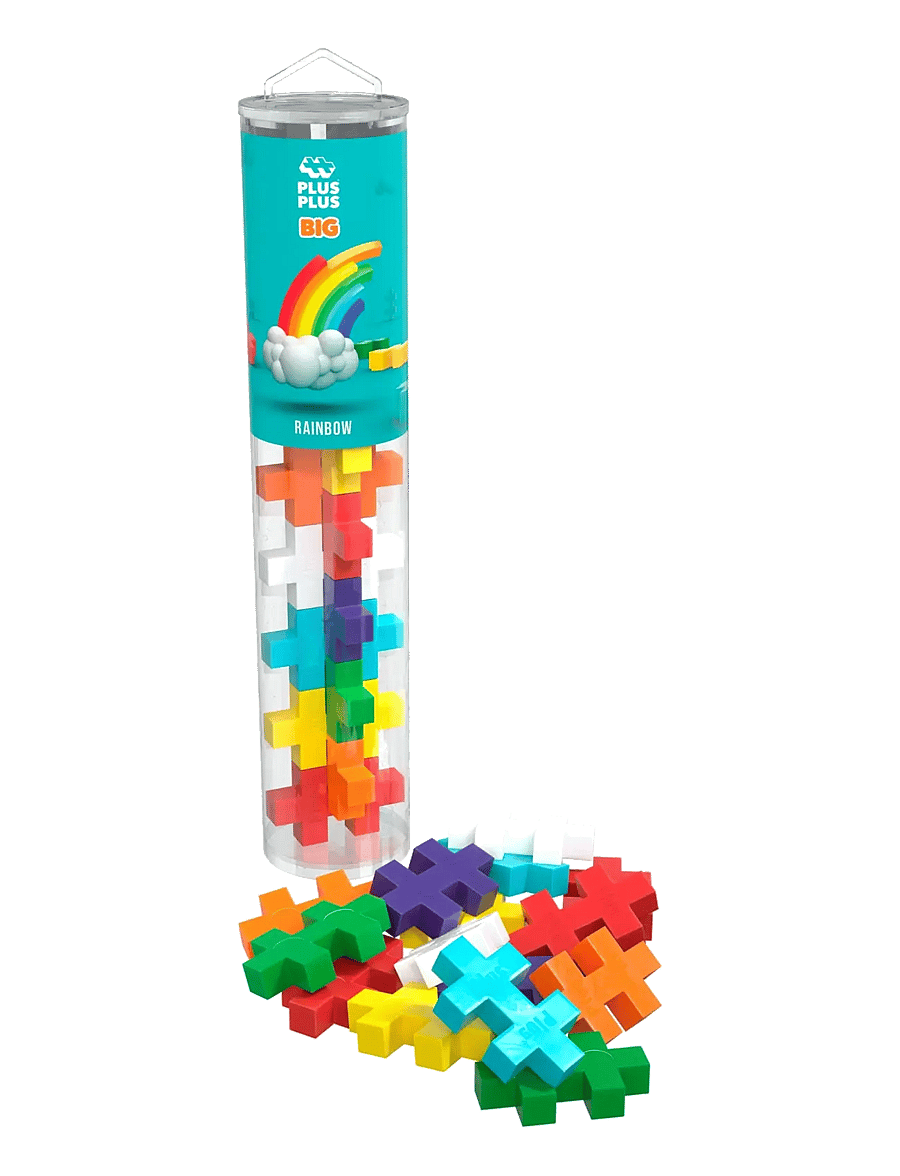 Plus-Plus - Plus-Plus BIG Rainbow / 15 pcs Tube - byggsatser - mix - 0