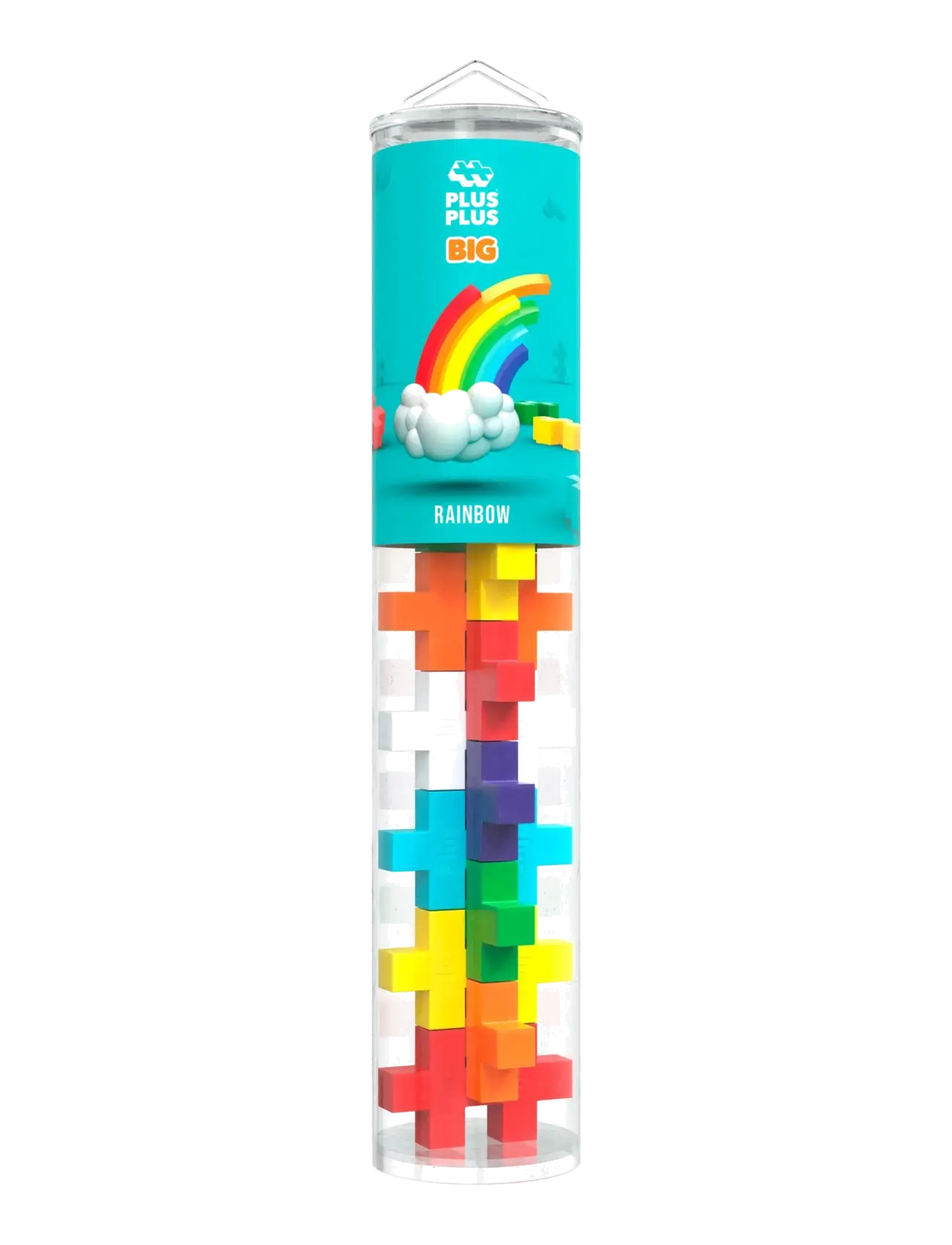 Plus-Plus - Plus-Plus BIG Rainbow / 15 pcs Tube - byggesæt - mix - 1