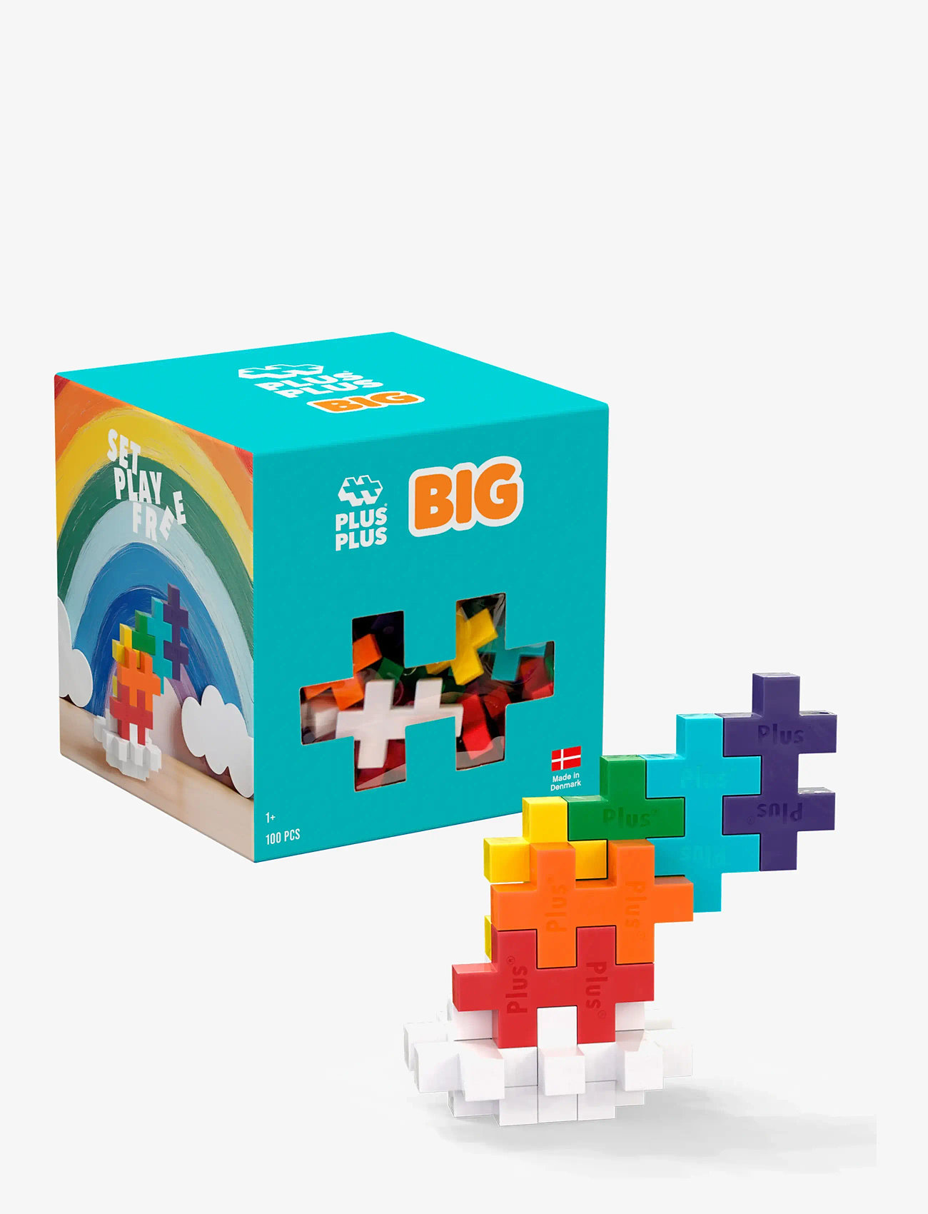 Plus-Plus - Plus-Plus BIG Rainbow Mix / 100 pcs - byggesæt - mix - 1
