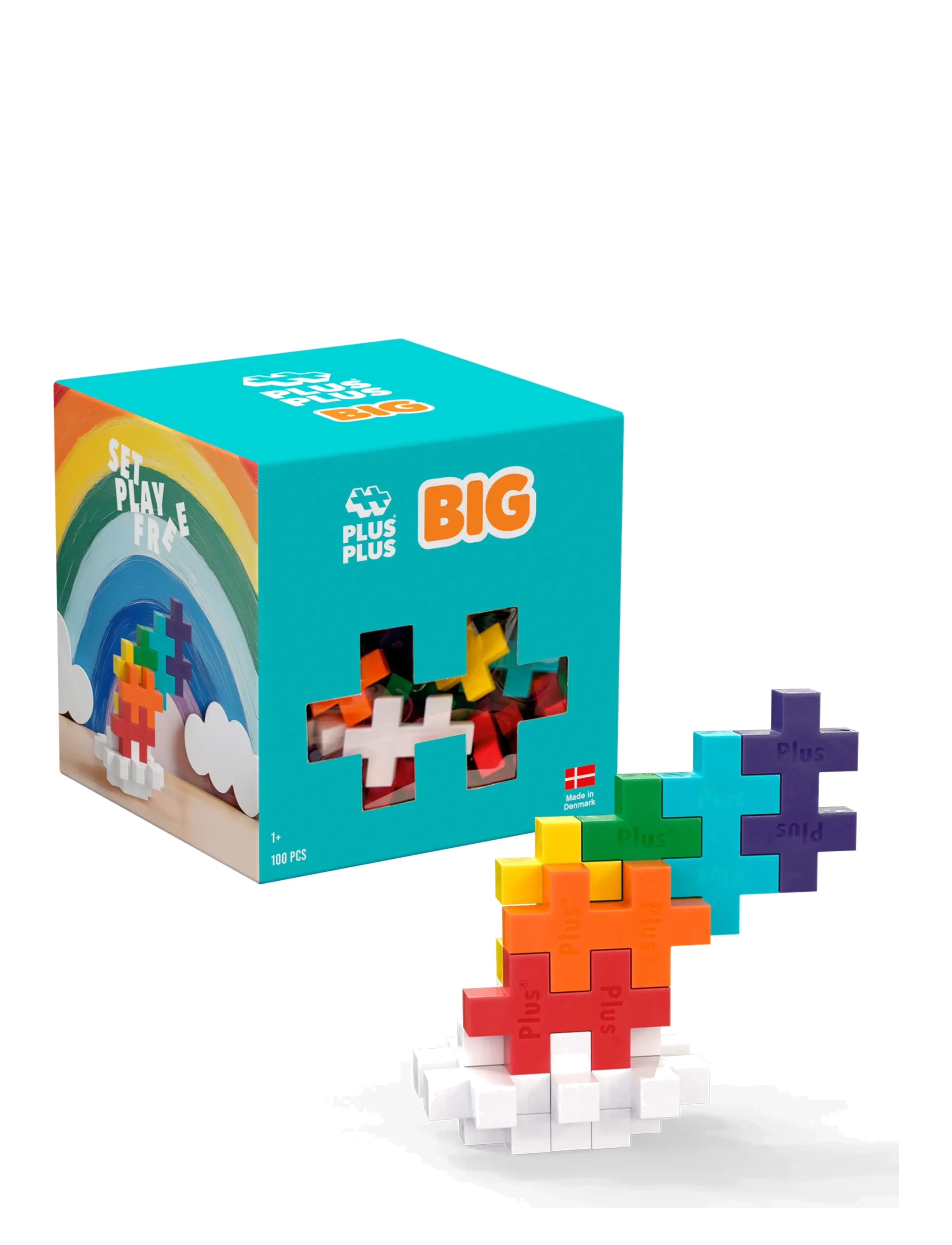Plus-Plus Plus-Plus BIG Rainbow Mix / 100 pcs - Kubbar & kubbasett - MIX / multi