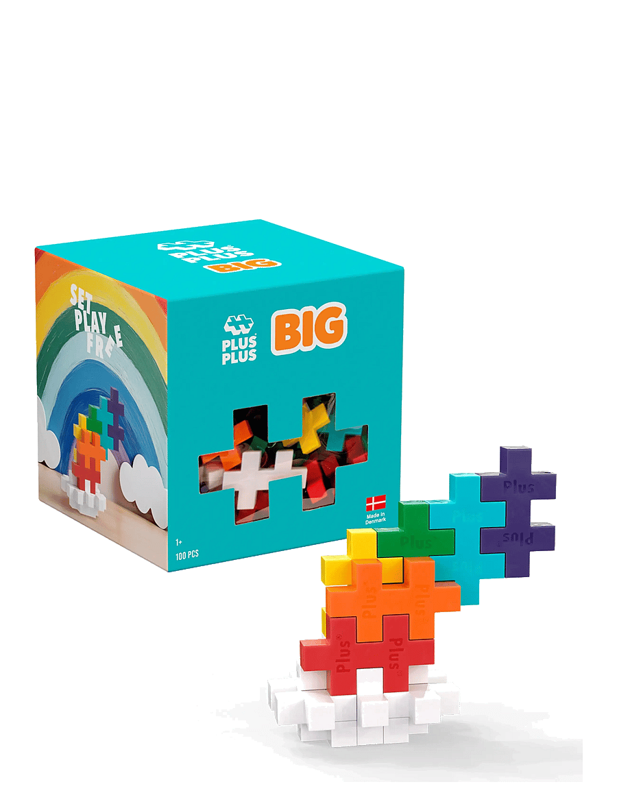 Plus-Plus - Plus-Plus BIG Rainbow Mix / 100 pcs - byggsatser - mix - 1