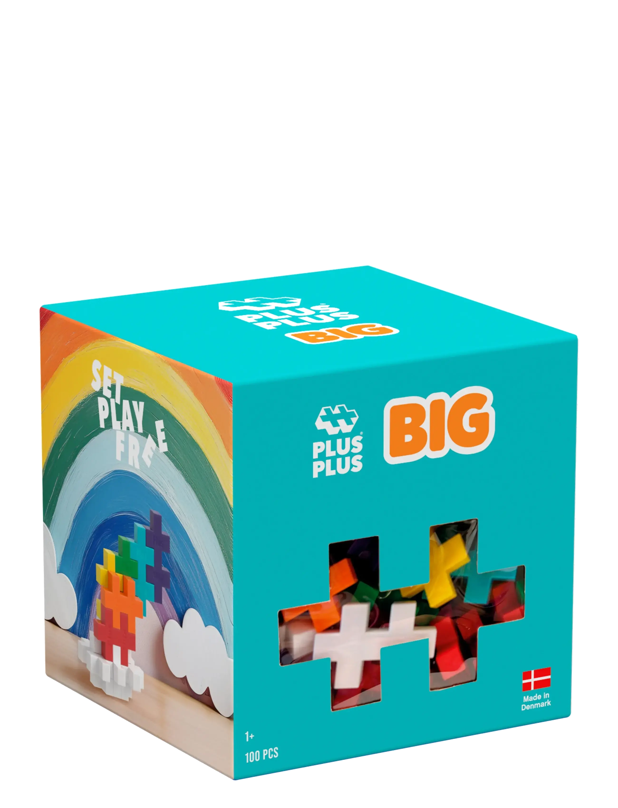 Plus-Plus - Plus-Plus BIG Rainbow Mix / 100 pcs - kubbasett - mix - 3